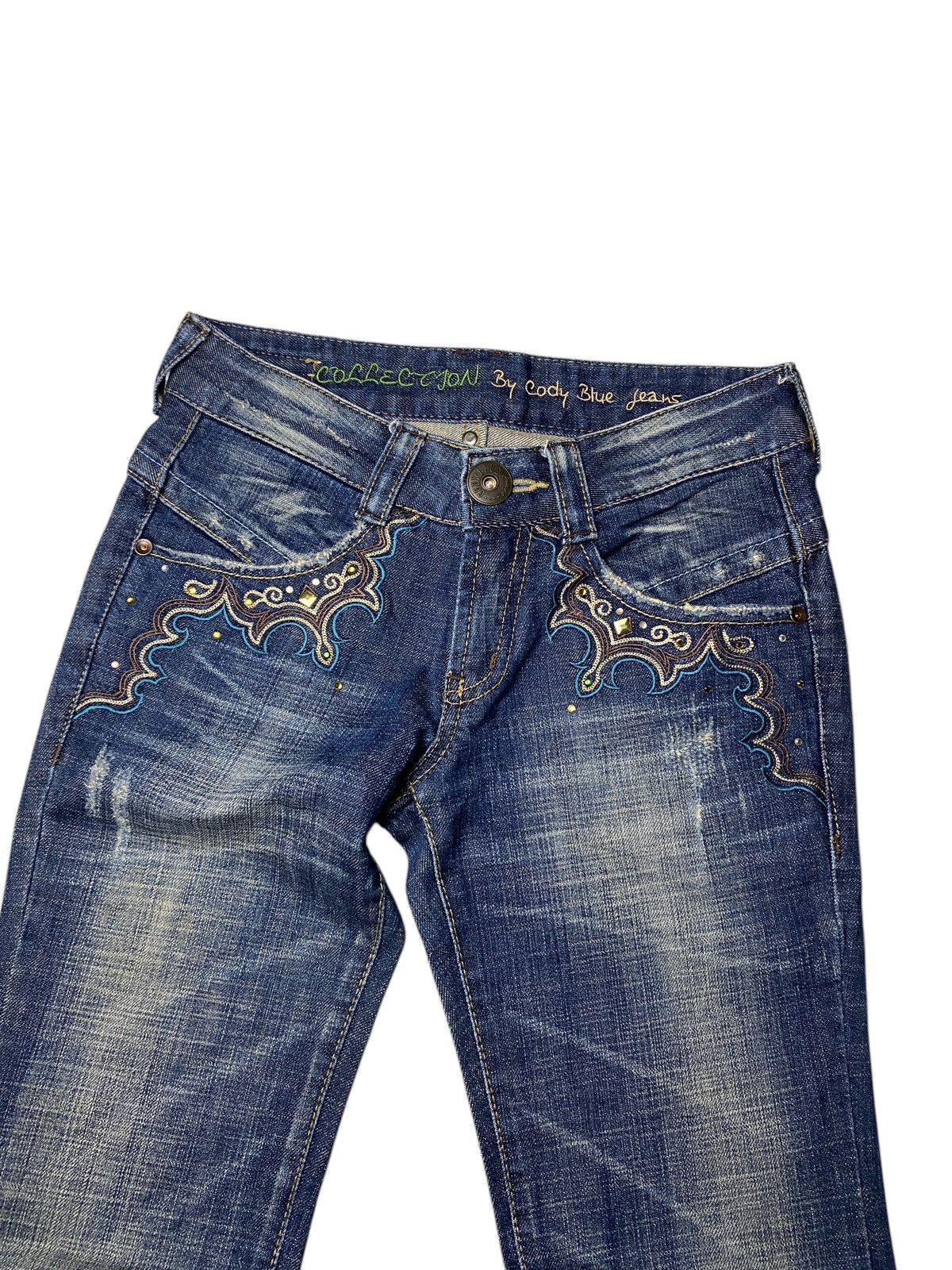 Hysteric Glamour 2000's Cody Blue Tribal Flared Jeans Size US 26 / EU 42 - 3 Thumbnail