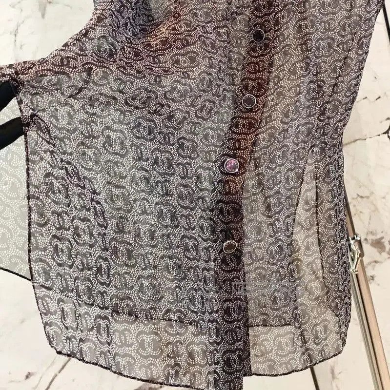 Chanel Chanel Black Silk Long Sleeve Shirt . Size S / US 4 / IT 40 - 4 Thumbnail