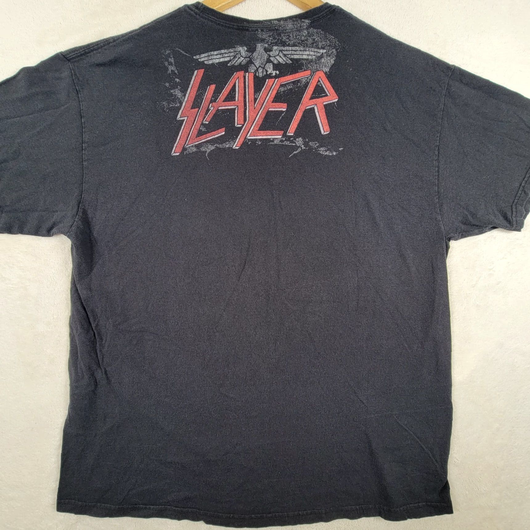 Hanes VINTAGE Slayer Concert Tour Graphic T Shirt Skull Metal Rock XL Hanes Black Mens Size US XL / EU 56 / 4 - 3 Thumbnail