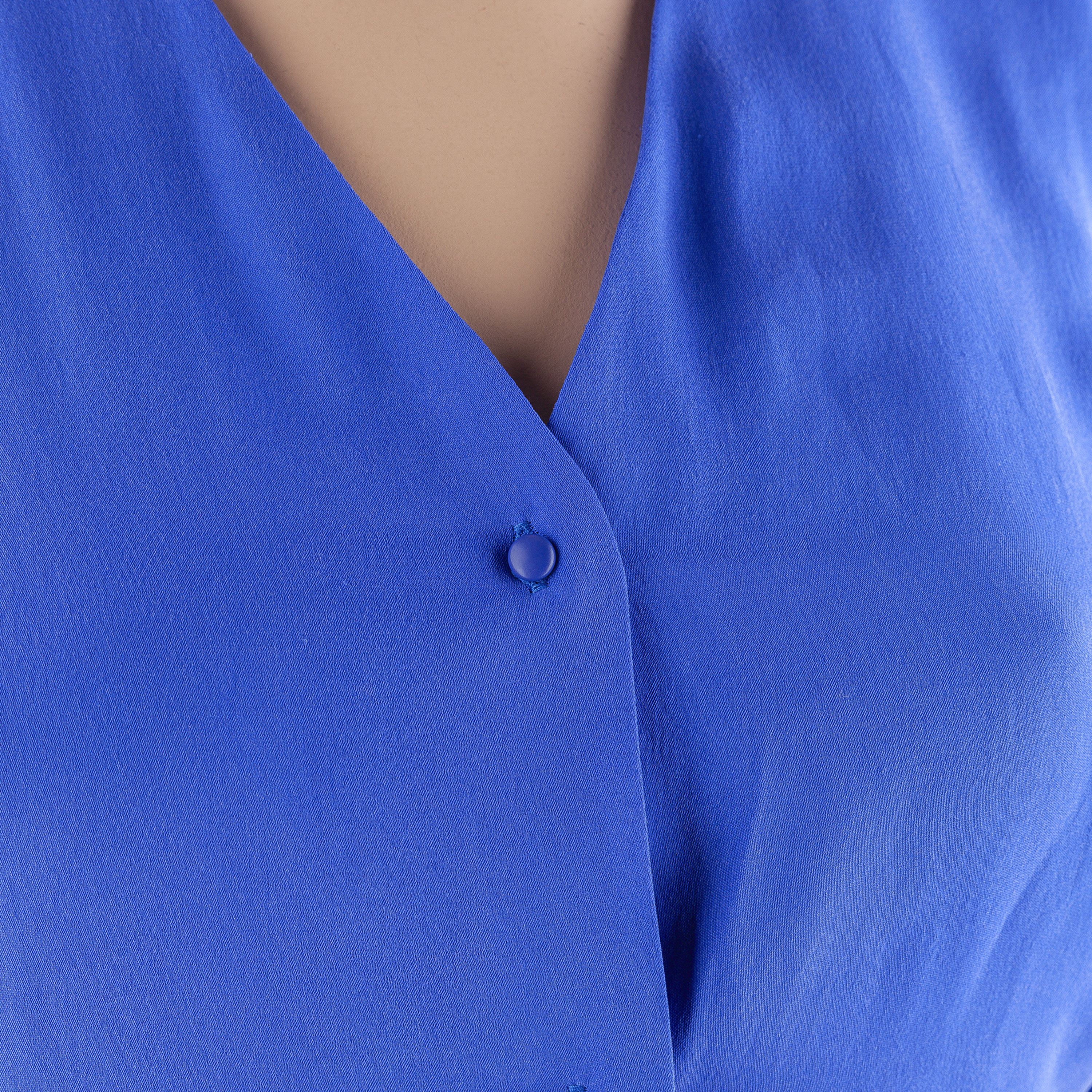 Mugler Thierry Mugler Blue/Black Long Sleeve Shirt (M) Size M / US 6-8 / IT 42-44 - 6 Thumbnail