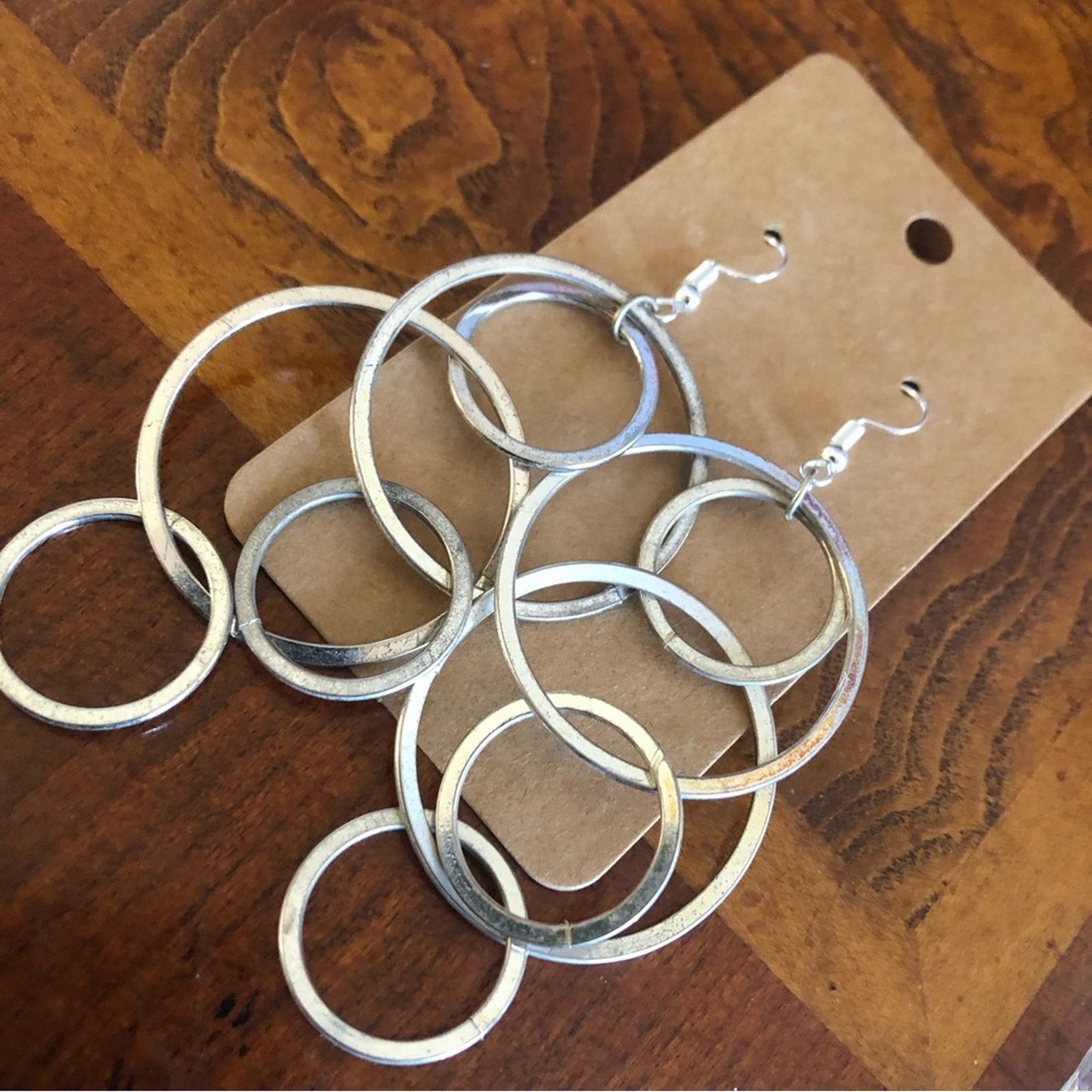 Vintage Vintage 90s silver plated tiered dangle ring earring Size ONE SIZE - 2 Thumbnail