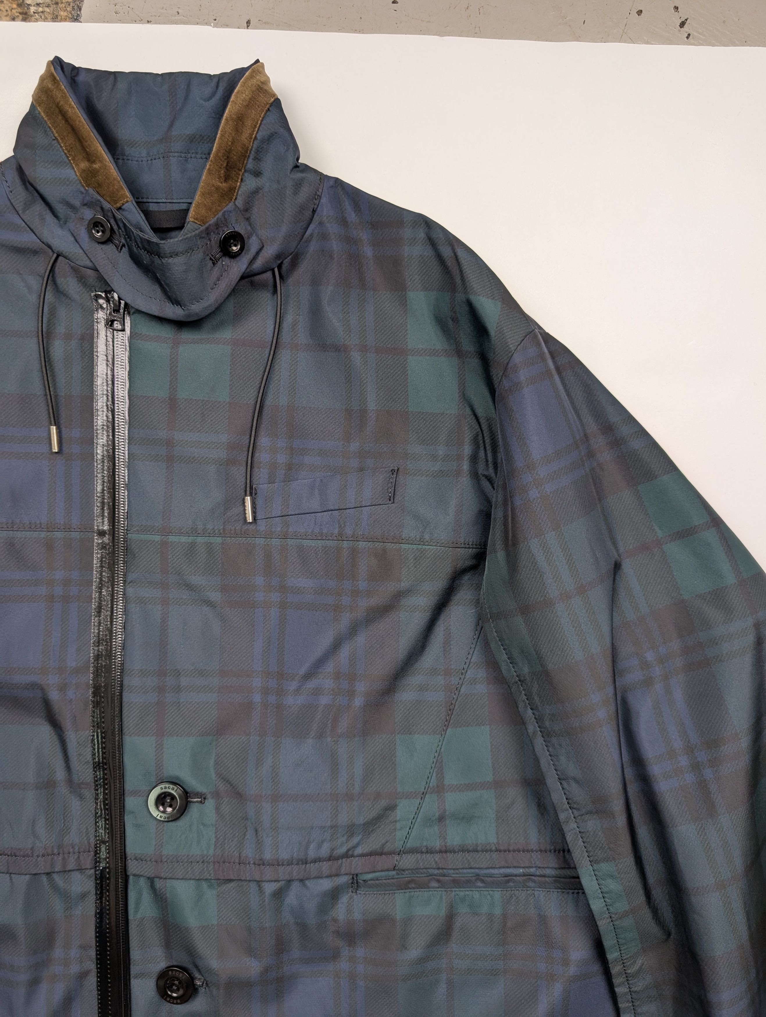 Sacai Sacai Blue And Green Plaid Jacket Size US S / EU 44-46 / 1 - 5 Thumbnail