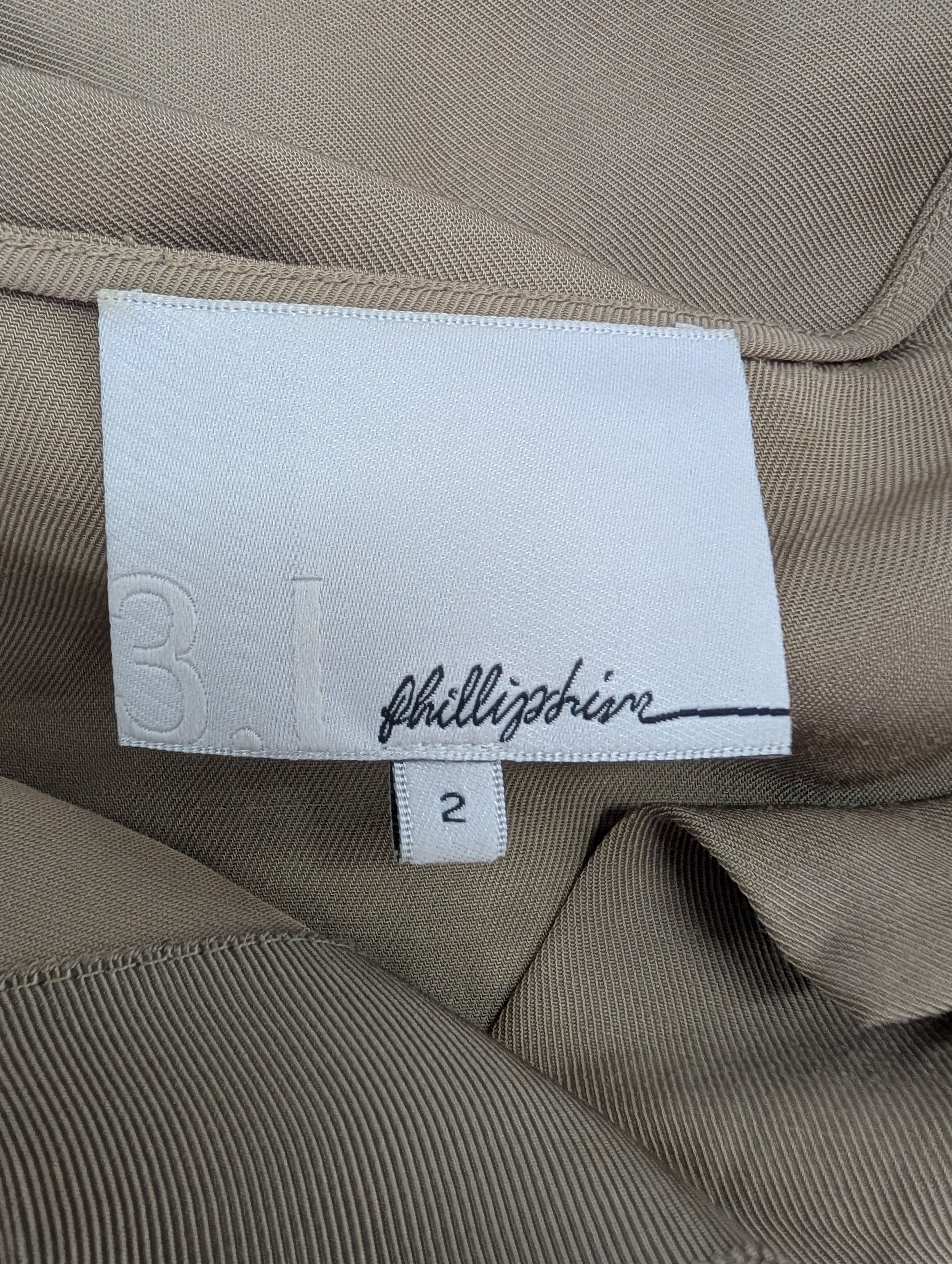 3.1 Phillip Lim 3.1 Philip Lim Beige Shirt Dress With Waistbelt Size XS / US 0-2 / IT 36-38 - 6 Thumbnail