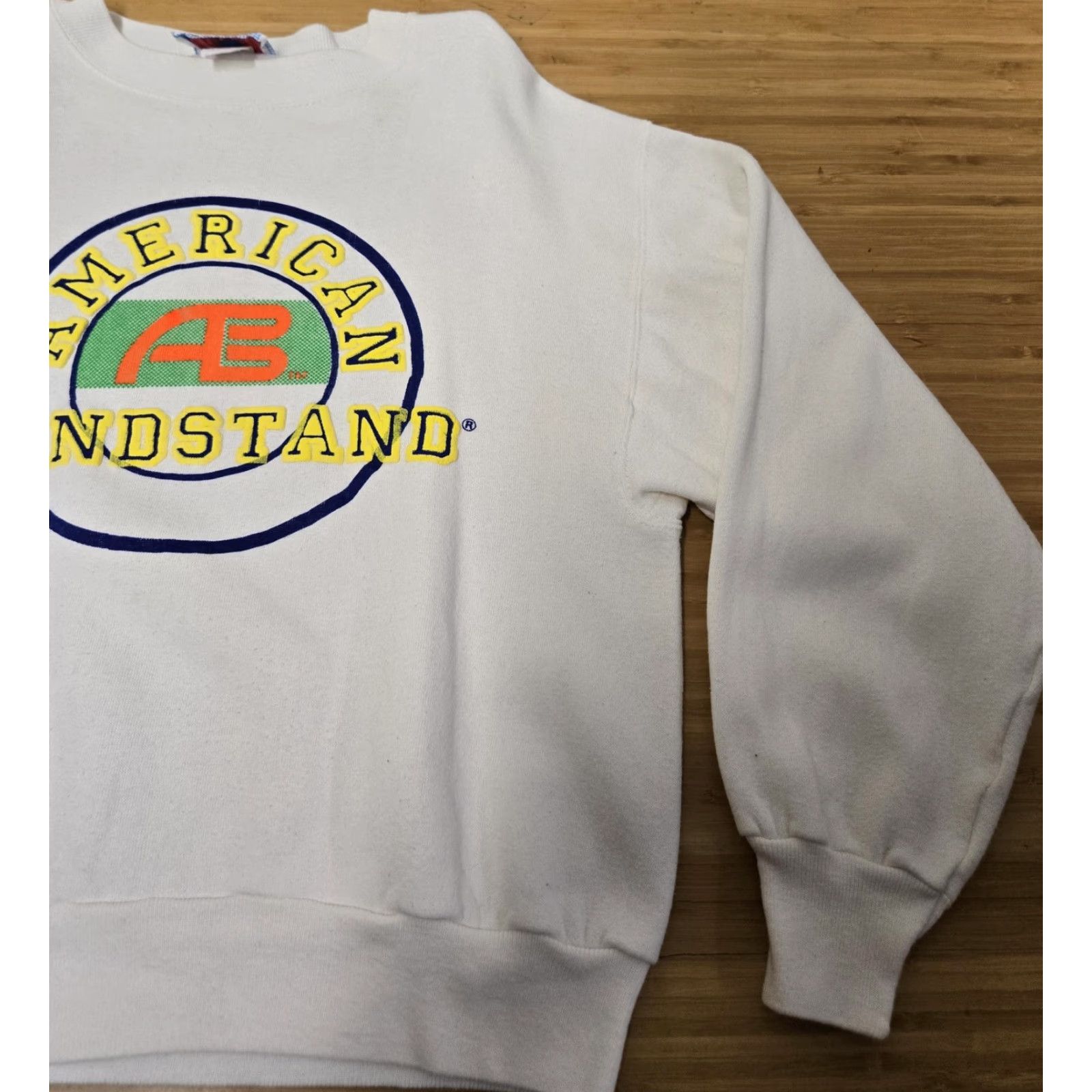 Vintage VINTAGE American Bandstand Sweatshirt Mens Large White Crewneck Made in USA 90s Size US L / EU 52-54 / 3 - 2 Thumbnail