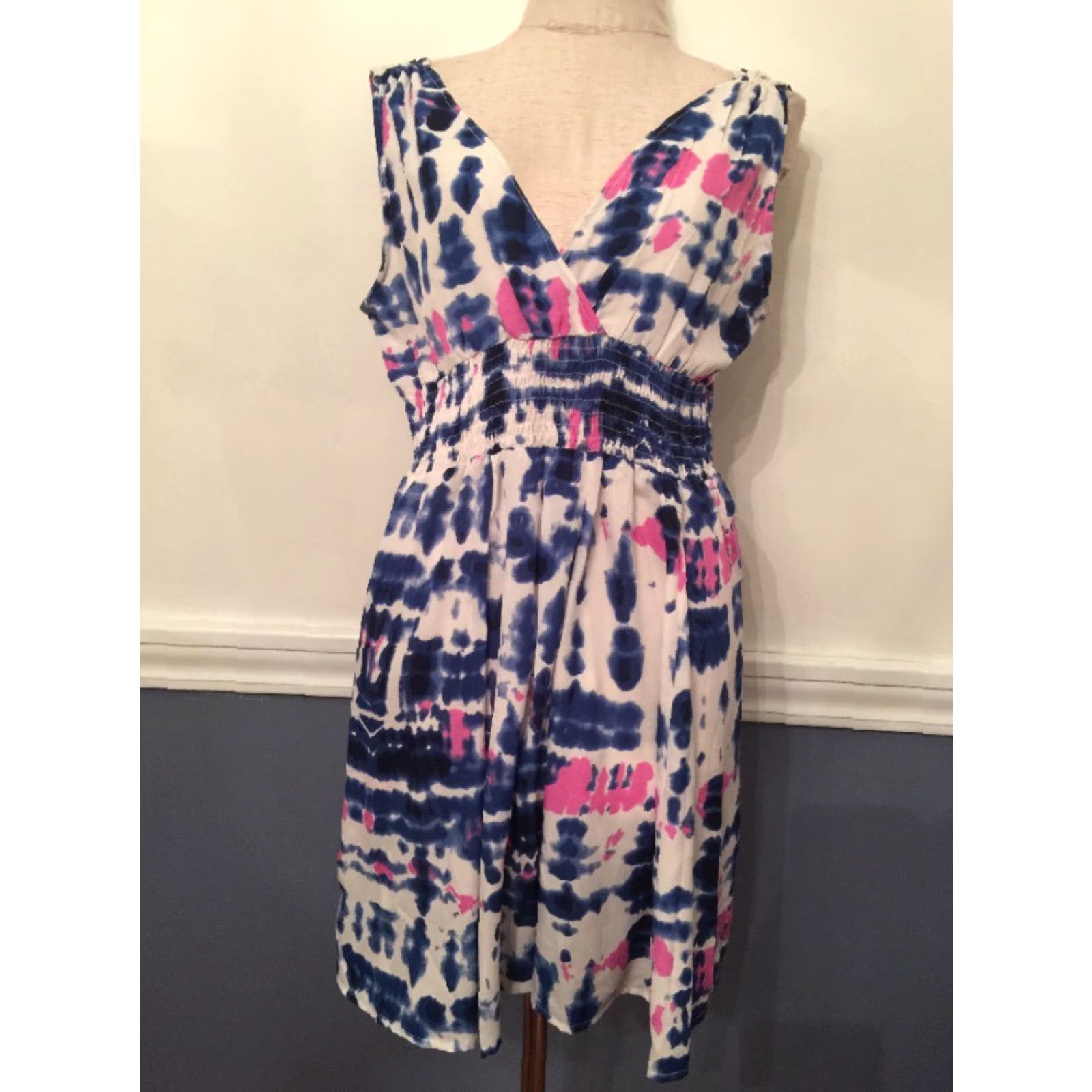 Vintage Lazy Daisy Sundress Retro Tie Dye Print Large New NWT Style DK-27 Size L / US 10 / IT 46 - 3 Thumbnail