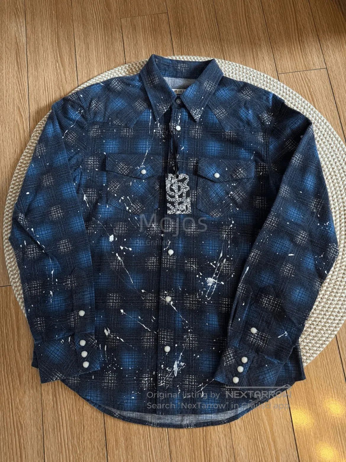 Number (N)ine Sz 3 Number Nine Fannel Splash Plaid Shirt. Size US L / EU 52-54 / 3 - 1 Thumbnail