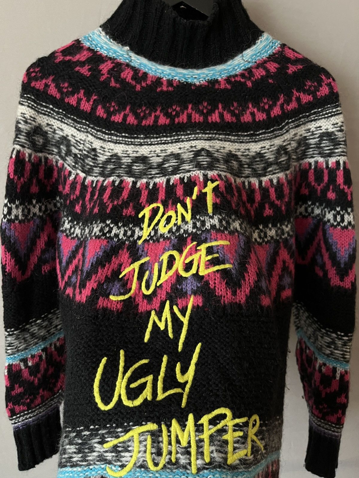 Patrizia Pepe Patrizia Pepe Don’t Judge My Ugly Jumper Mohair Sweater Size ONE SIZE - 4 Thumbnail