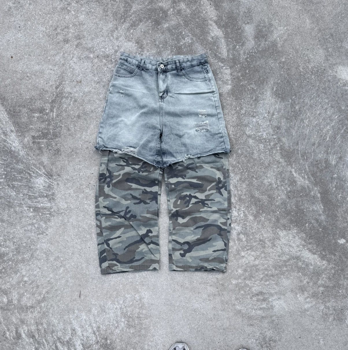 Other Vintage Y2K avantgarde streetwear oversized wide track jeans Size US 32 / EU 48 - 2 Thumbnail