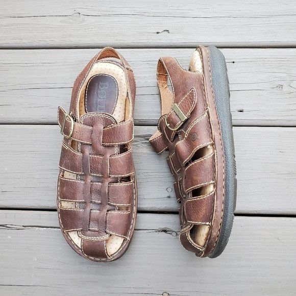 Vintage Vintage 90s y2k Born Greek Fisherman Chunky Platform Sandals Size US 12 / EU 45 - 1 Thumbnail