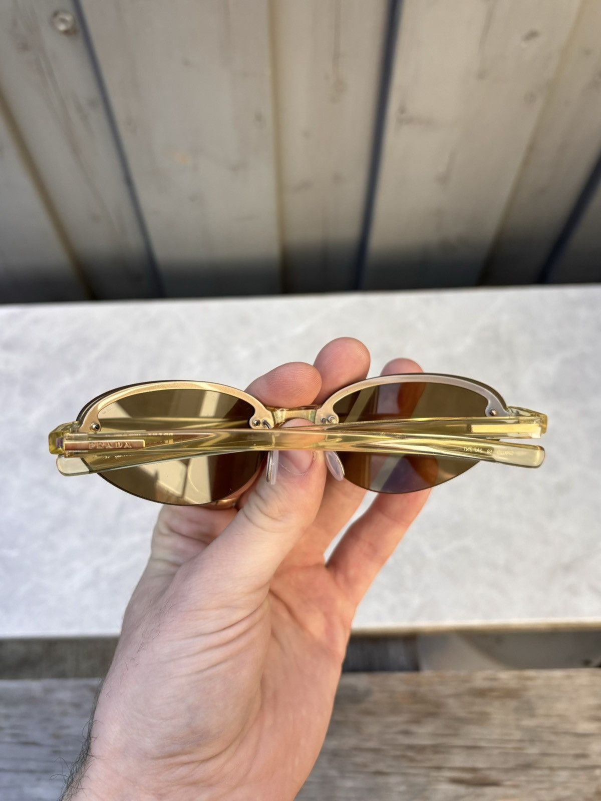Prada Vintage Prada Sunglasses SPR 10B Rimless Sport S/S 2000s Size ONE SIZE - 2 Thumbnail