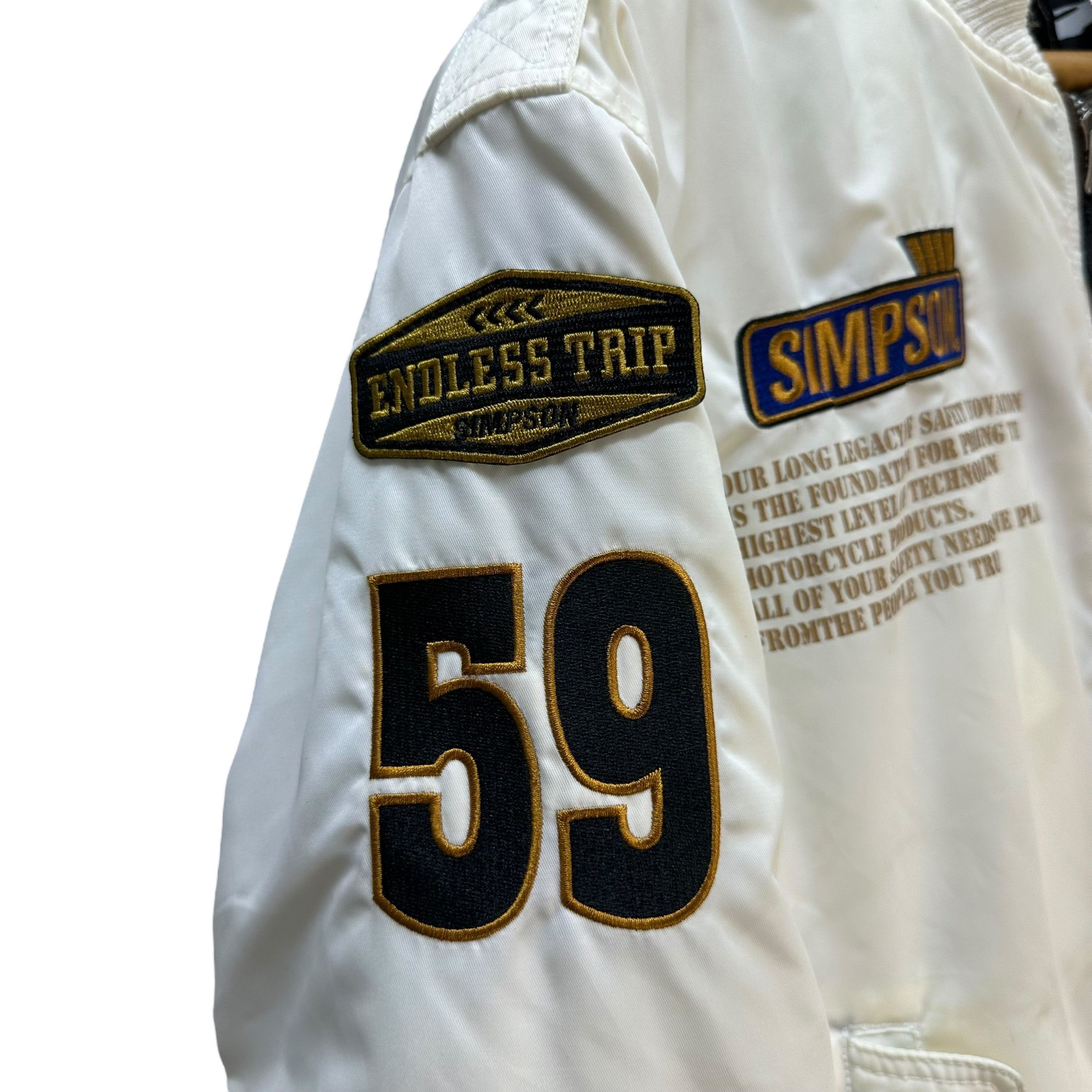 The Simpsons SIMPSON NORTH CAROLINA Big Logo Bomber Jacket #A80-1940 Size US L / EU 52-54 / 3 - 6 Thumbnail