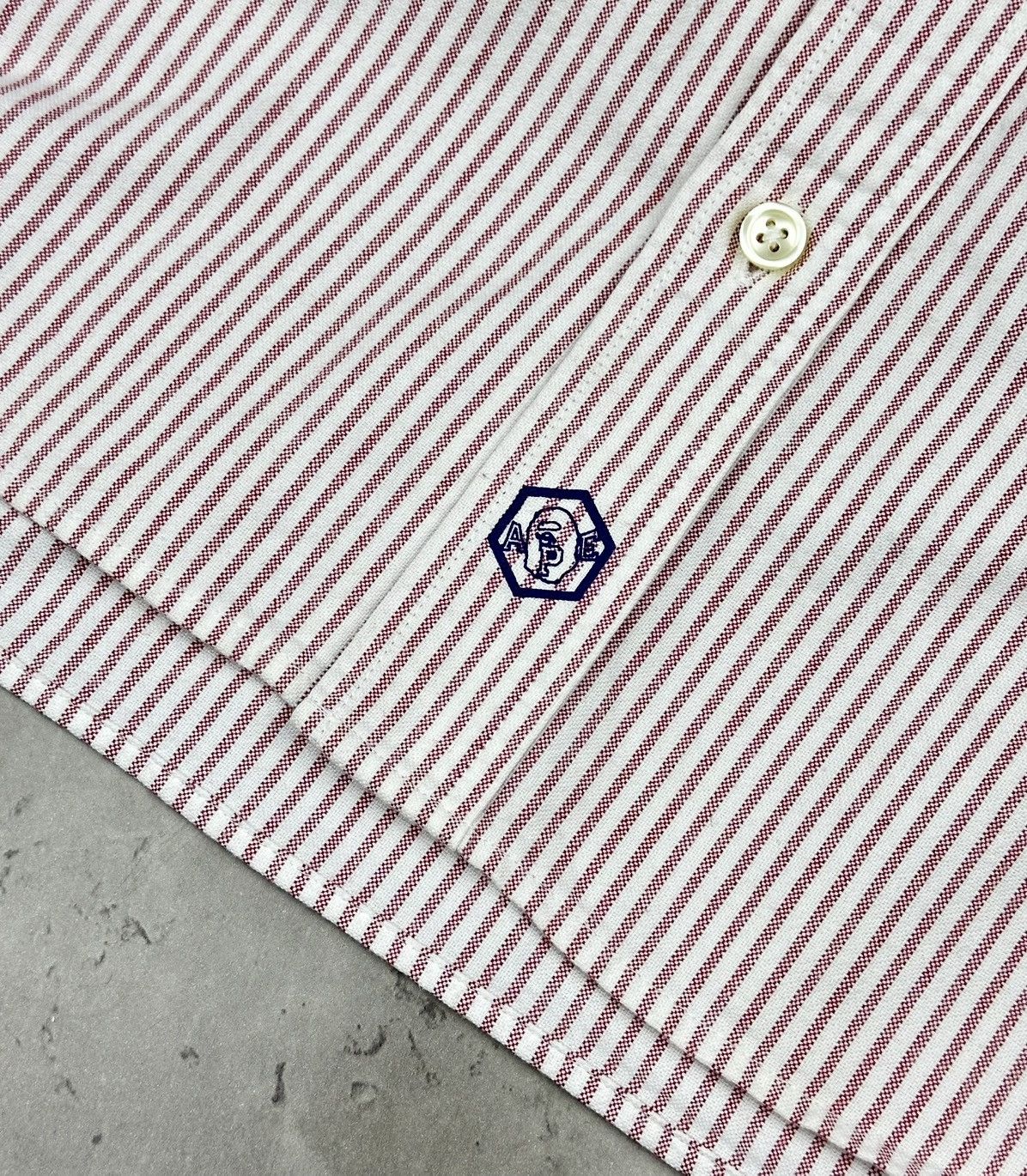 Bape Bathing Ape BAPE Striped Button Down Shirt Made in Japan Size US XL / EU 56 / 4 - 10 Thumbnail