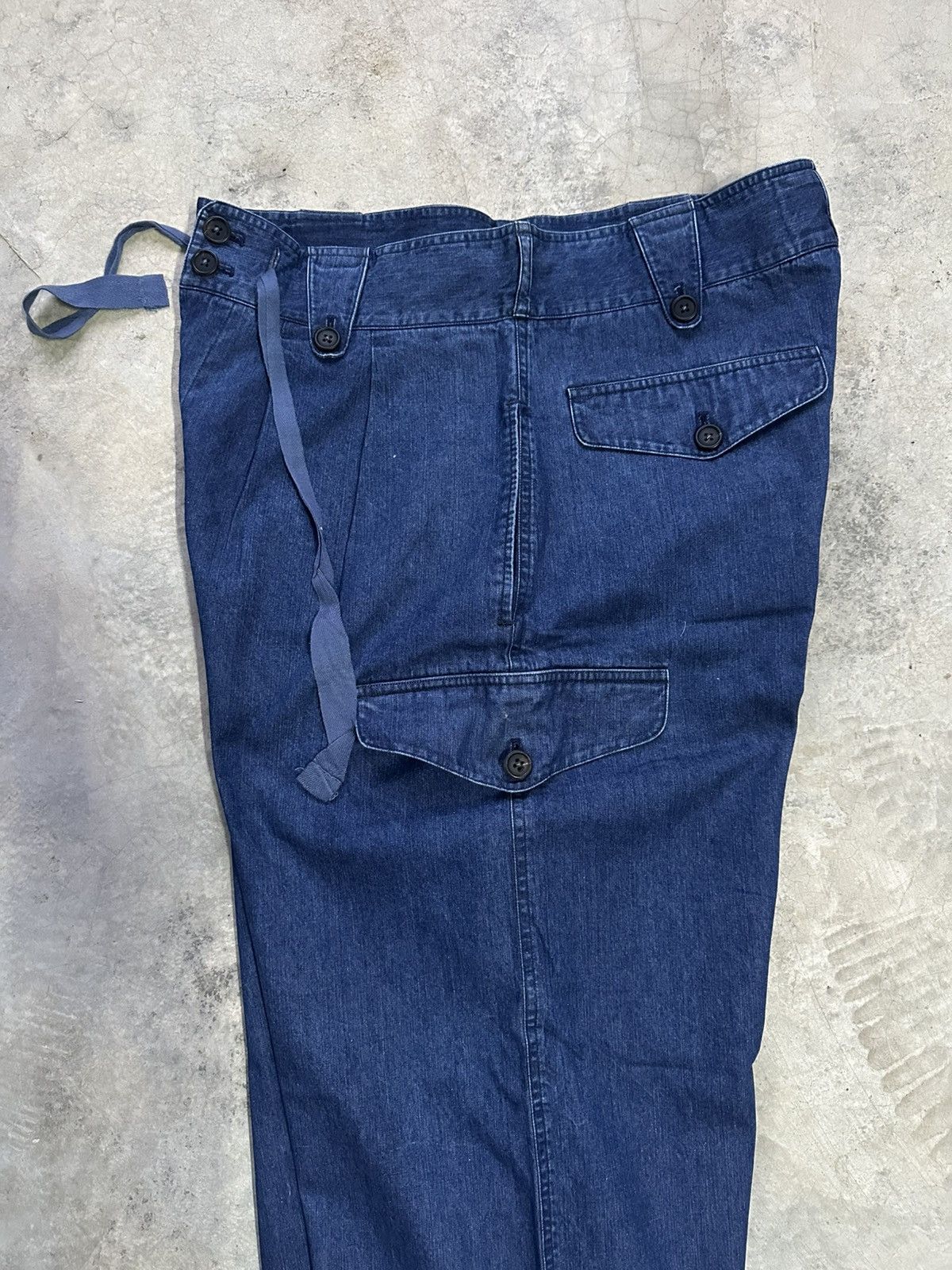Yohji Yamamoto Archival Piece 80s Ys For Men Denim Drawstring Cargo Trouser Size US 32 / EU 48 - 12 Thumbnail