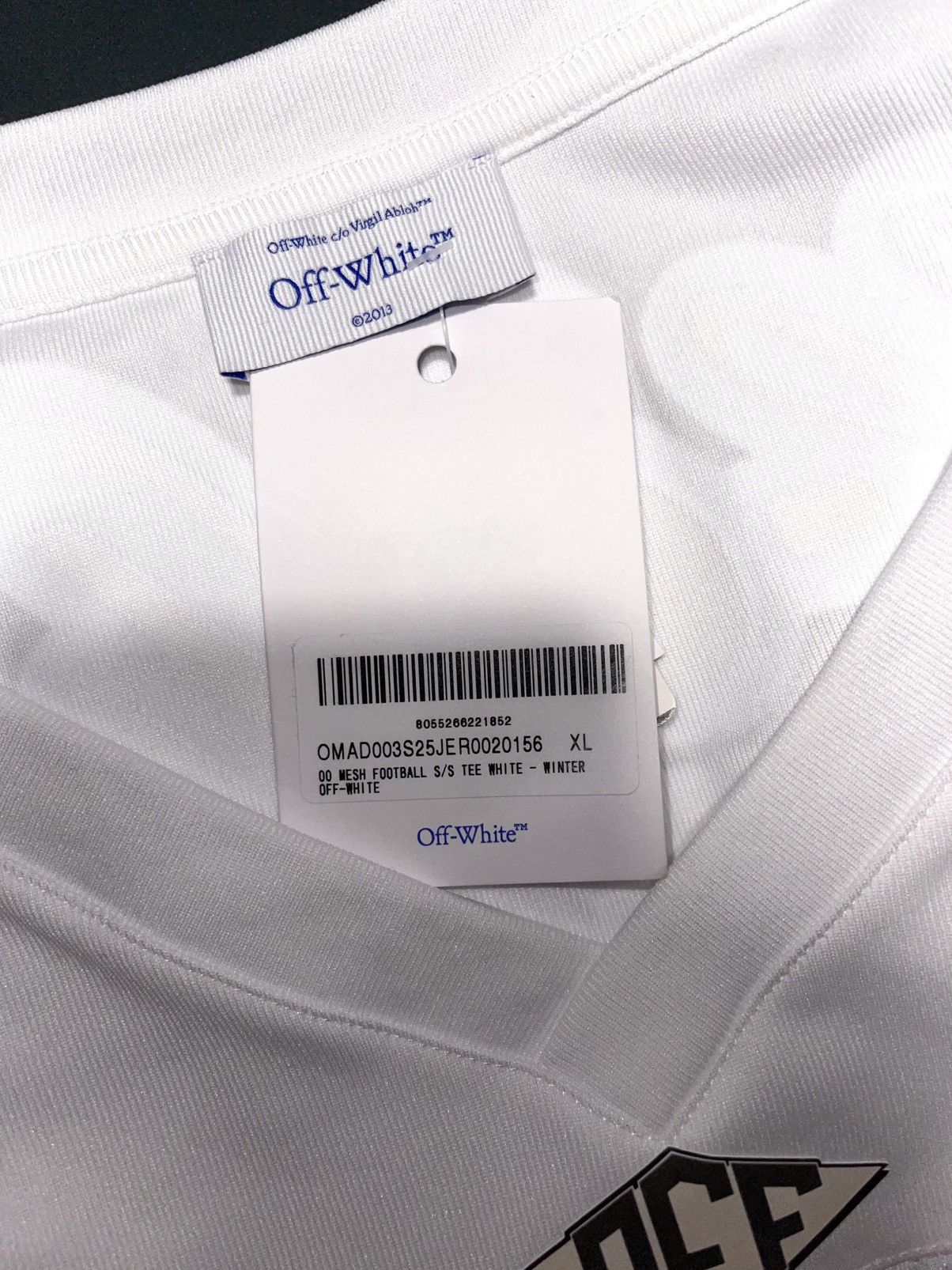 Off-White Off-White White and Gray Mesh Jersey Size US XL / EU 56 / 4 - 3 Thumbnail