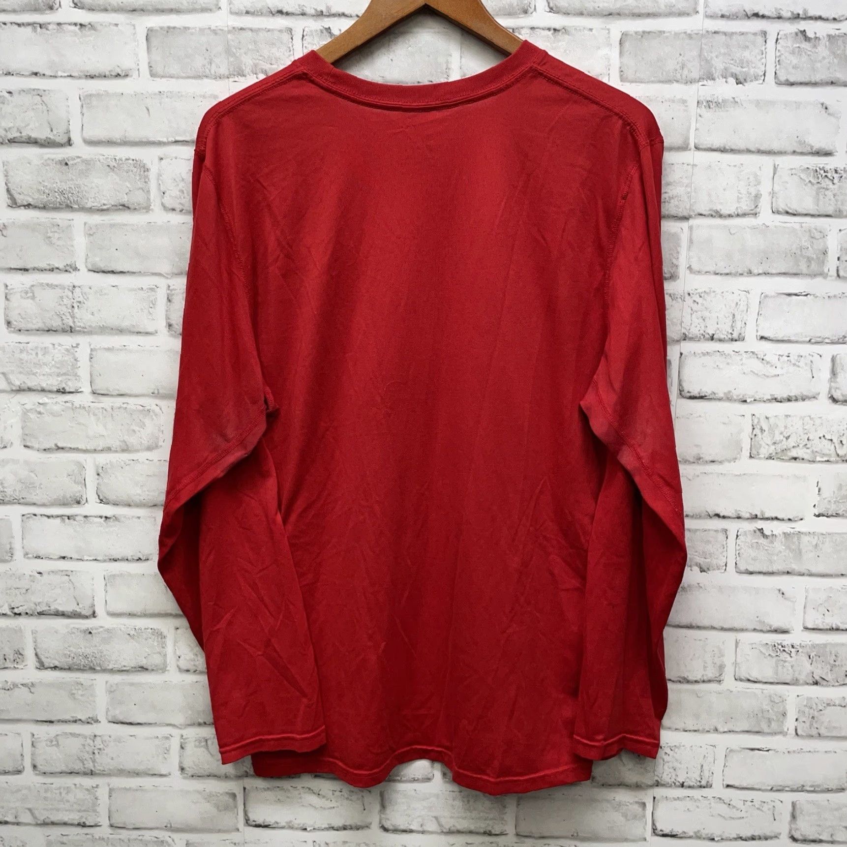 Nike Nike Dri-Fit Long Sleeve Red stretchy athletic Tee Mens Size L Size US L / EU 52-54 / 3 - 5 Thumbnail