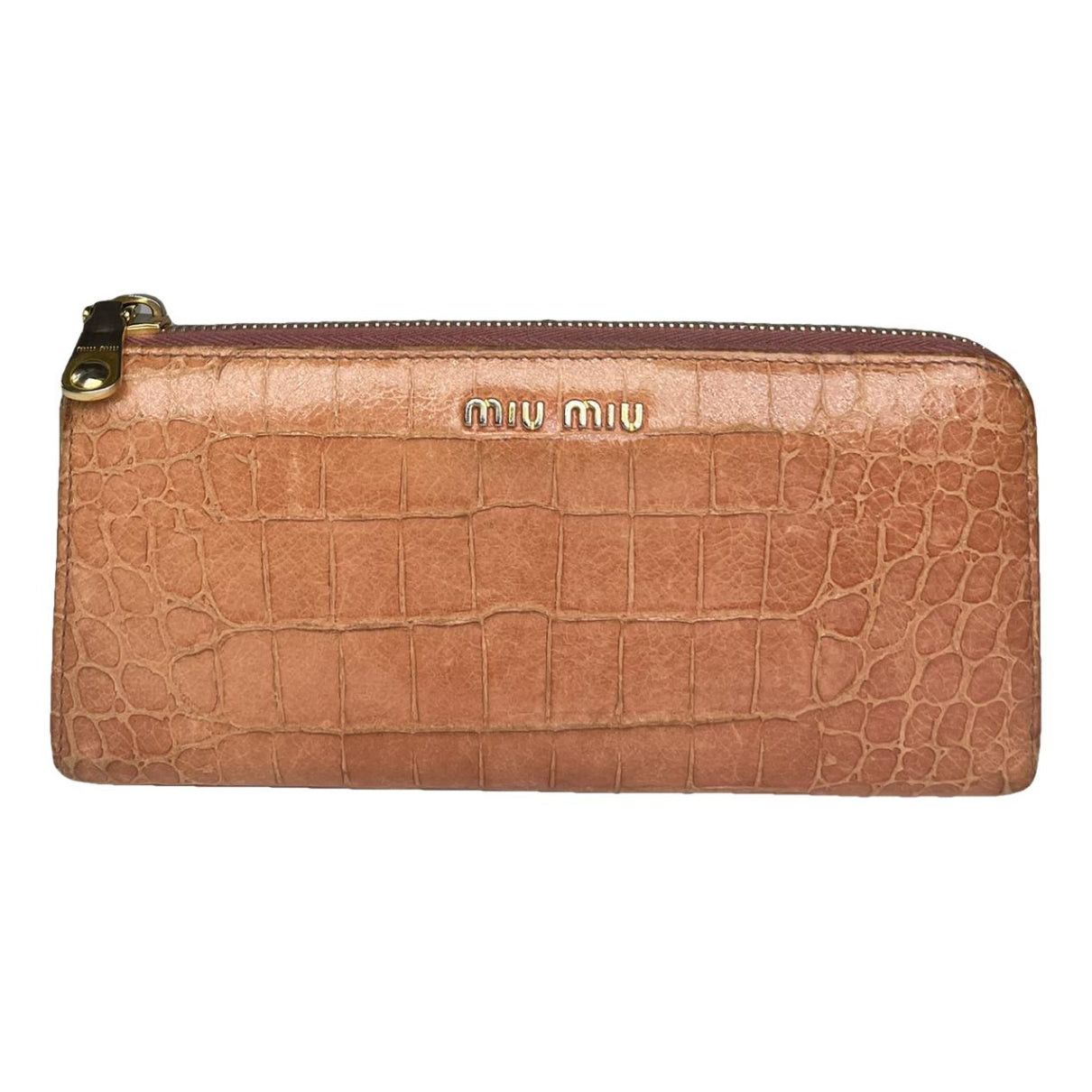Miu Miu Orange Patent Leather Wallet Size ONE SIZE - 1 Thumbnail