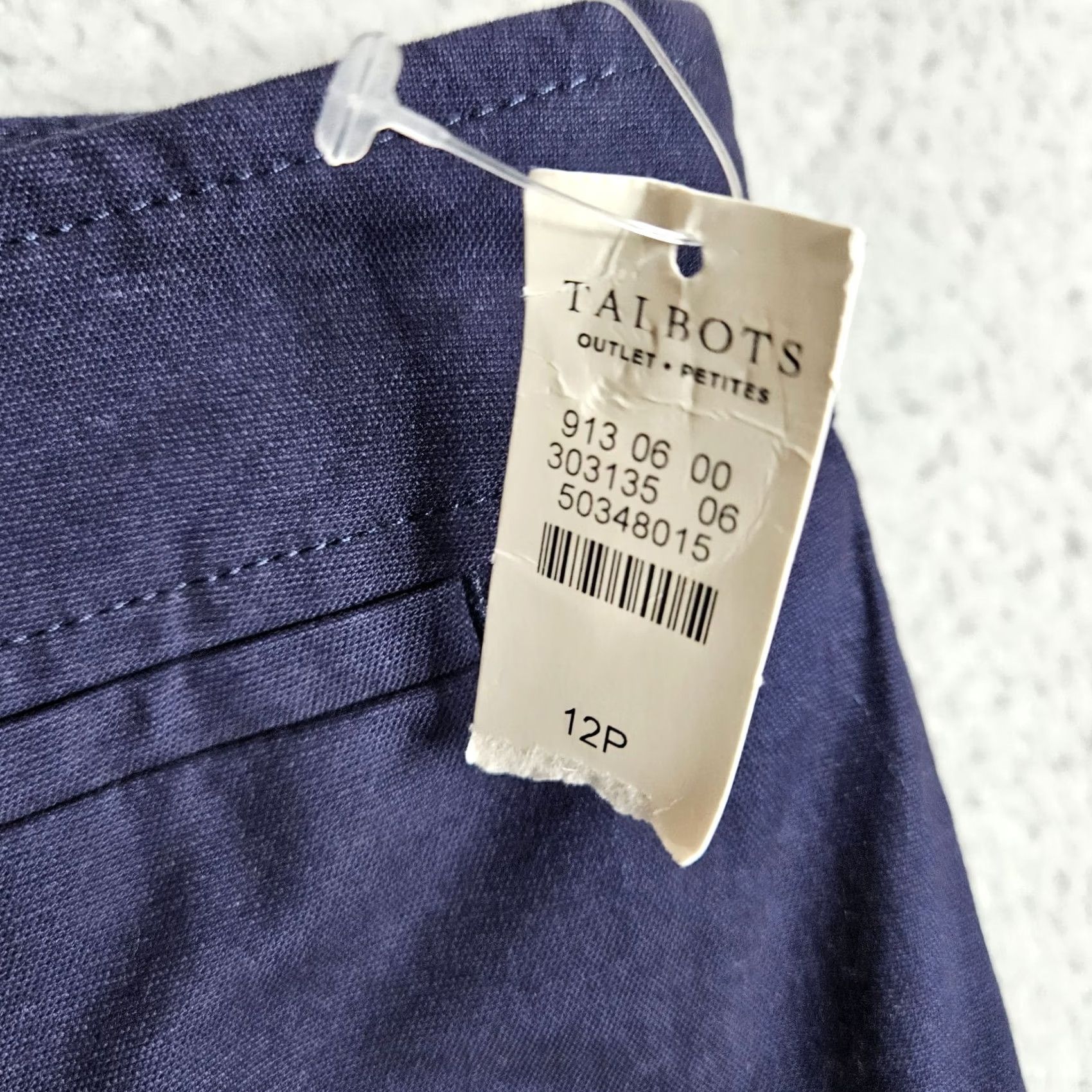 Talbots Talbots Women’s Dark Navy Blue Cropped Casual Pant Size 12P New Pants Petite Blue Cropped Casual 12P Womens Size 34" / US 12 / IT 48 - 2 Thumbnail