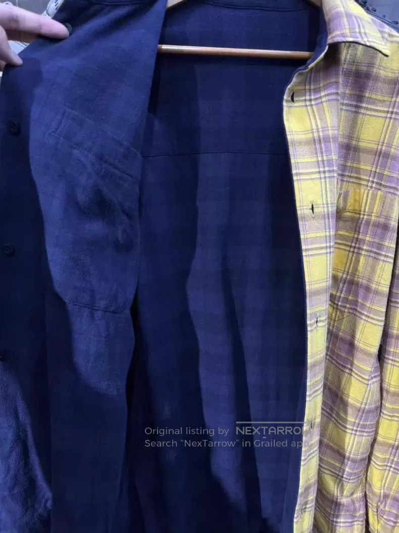 Balenciaga Balenciaga Double-sided flannel shirt classic yellow and b Size US XS / EU 42 / 0 - 7 Thumbnail