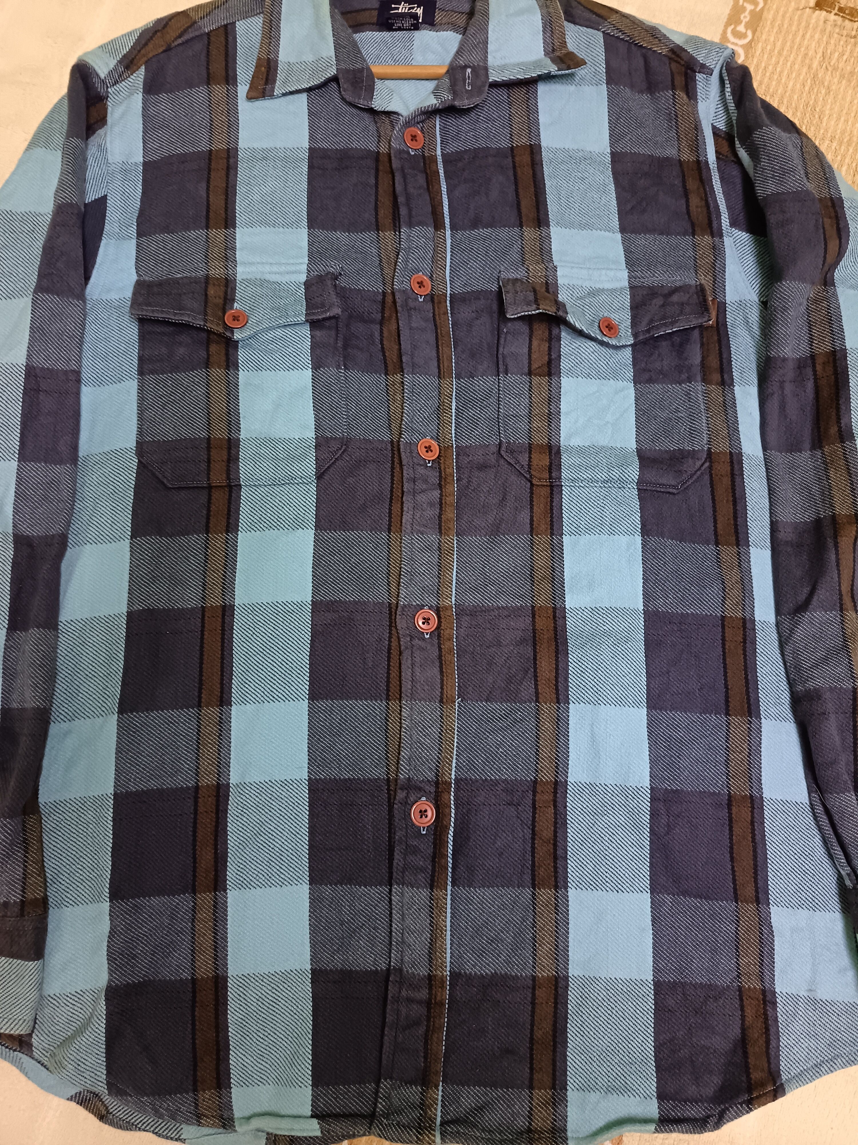 Stussy × Vintage Stussy Flannel Long Sleeve Collar Size US L / EU 52-54 / 3 - 2 Thumbnail