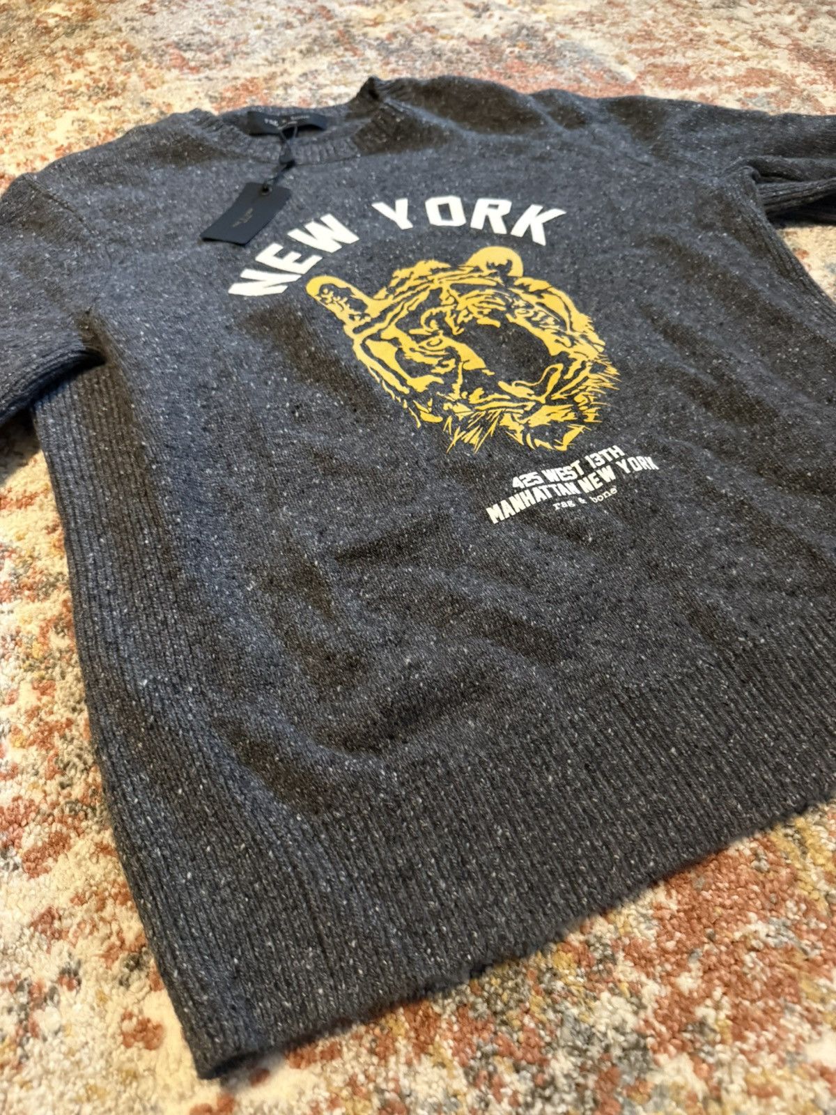 Rag & Bone Rag & Bone "New York Tiger" Donegel Crewneck Sweater Size US L / EU 52-54 / 3 - 2 Thumbnail