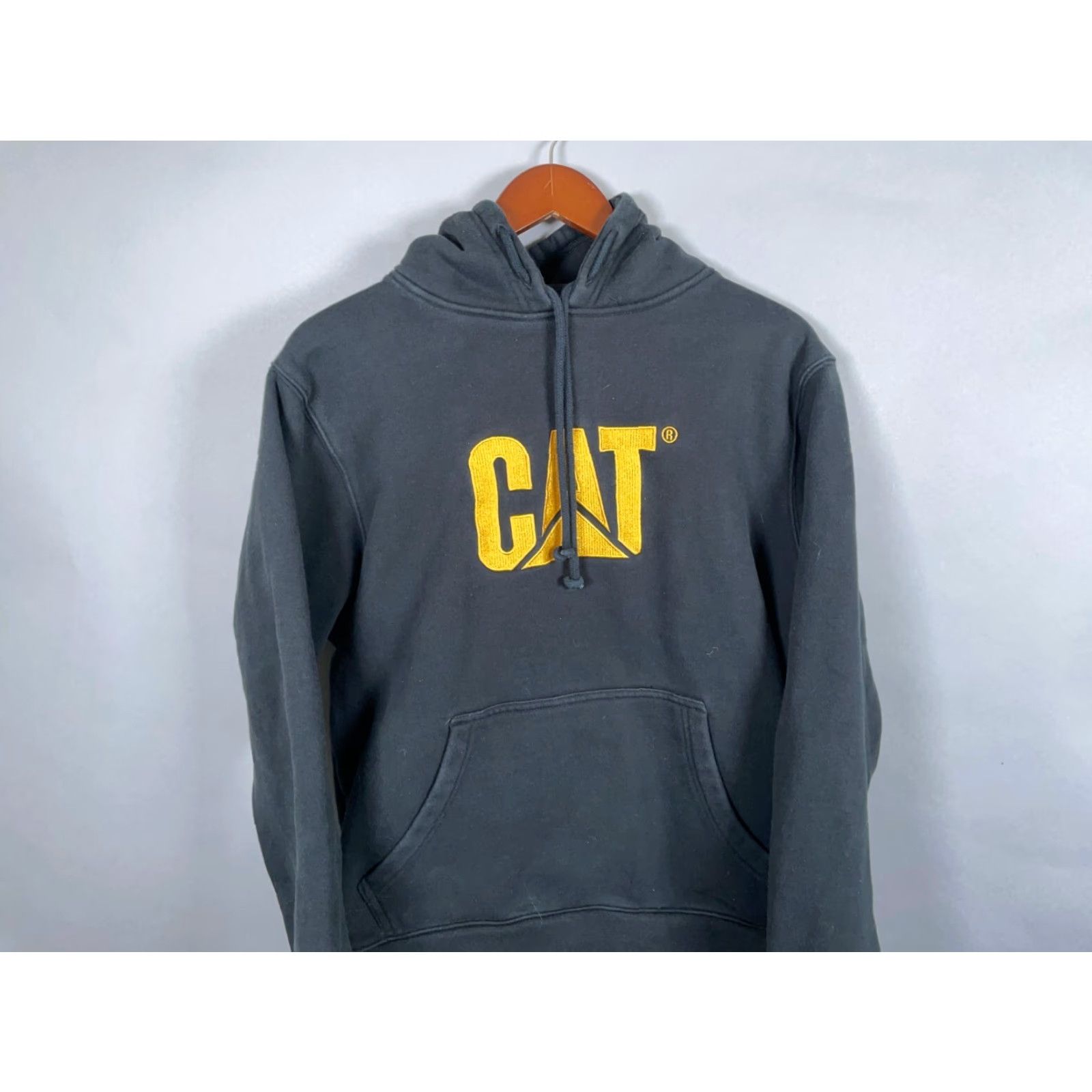 Vintage CAT Caterpillar Embroidered Hoodie Black Adult Medium Sweatshirt Heavyweight Size US M / EU 48-50 / 2 - 4 Thumbnail