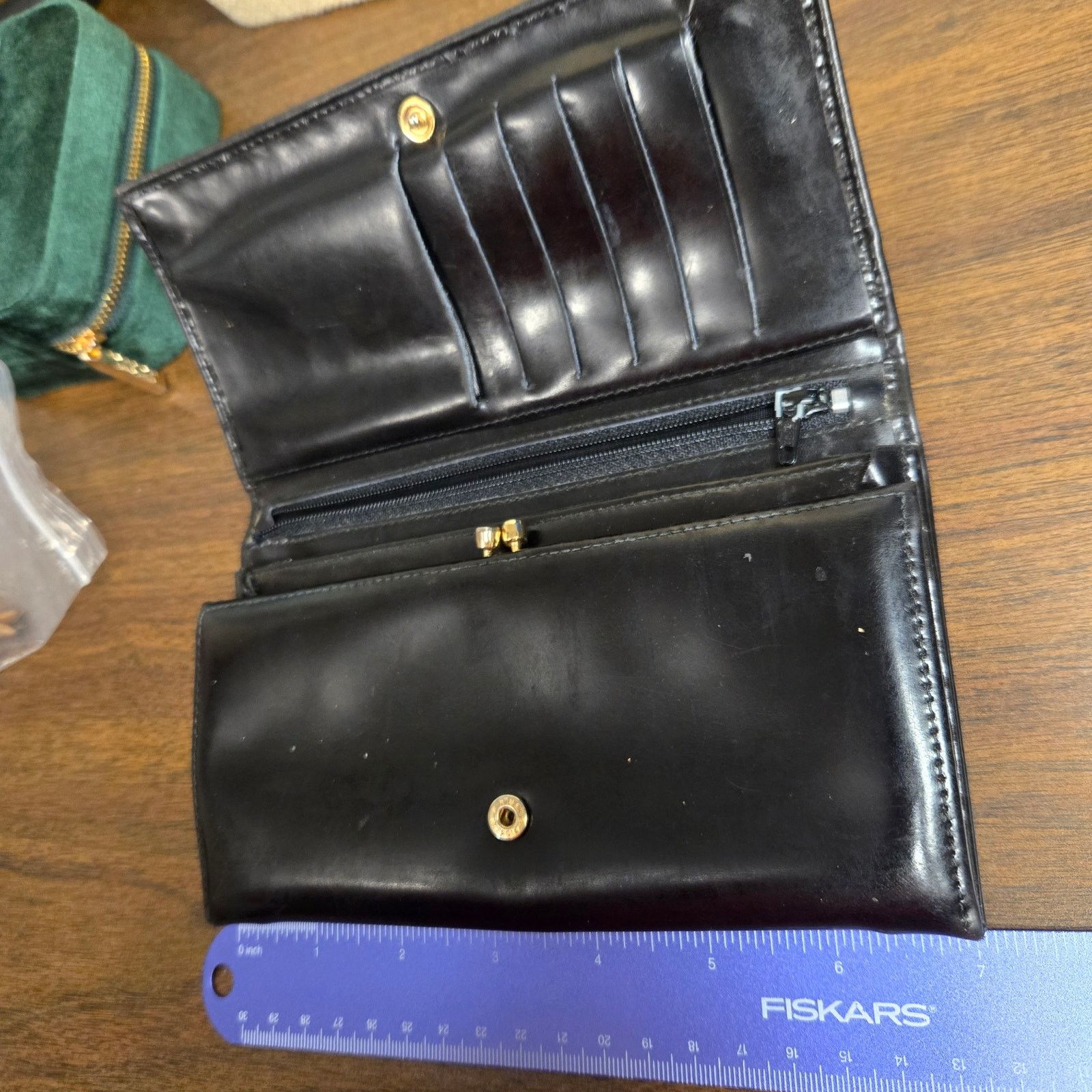 Firenze Vintage Simone Firenze Black Leather Wallet Handmade Italy Size ONE SIZE - 6 Thumbnail