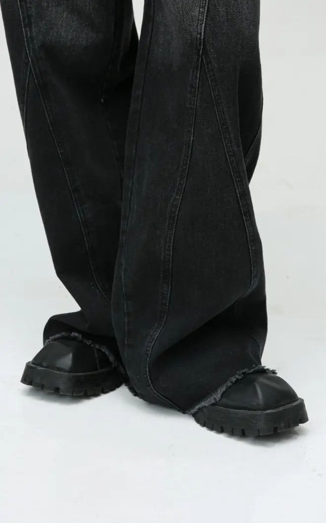 Japanese Brand × Jean × Vintage Gradient Wide Leg Jeans Size US 28 / EU 44 - 5 Thumbnail