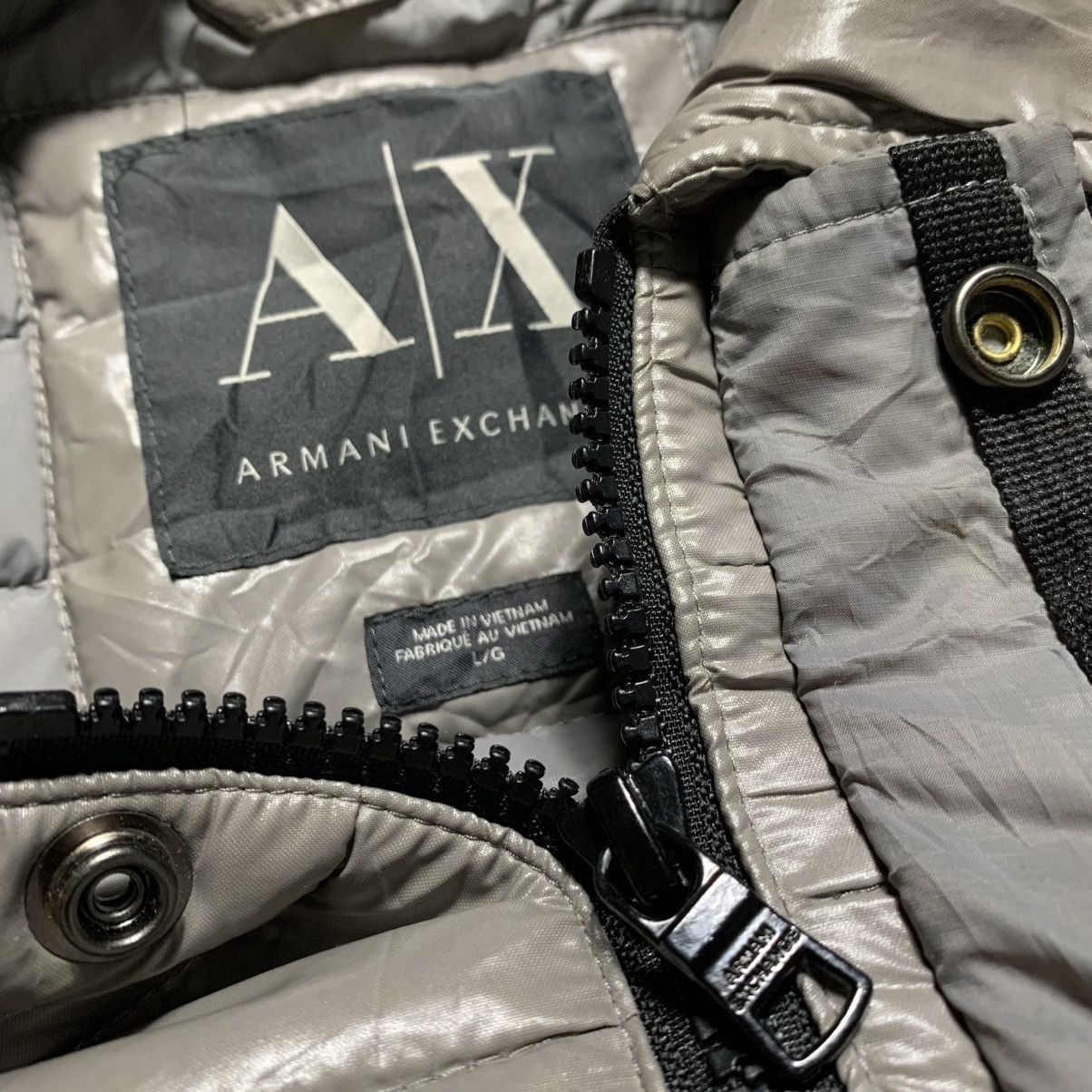 Armani Armani Exchange Nylon Puffer Jacket Grey Size US L / EU 52-54 / 3 - 16 Thumbnail