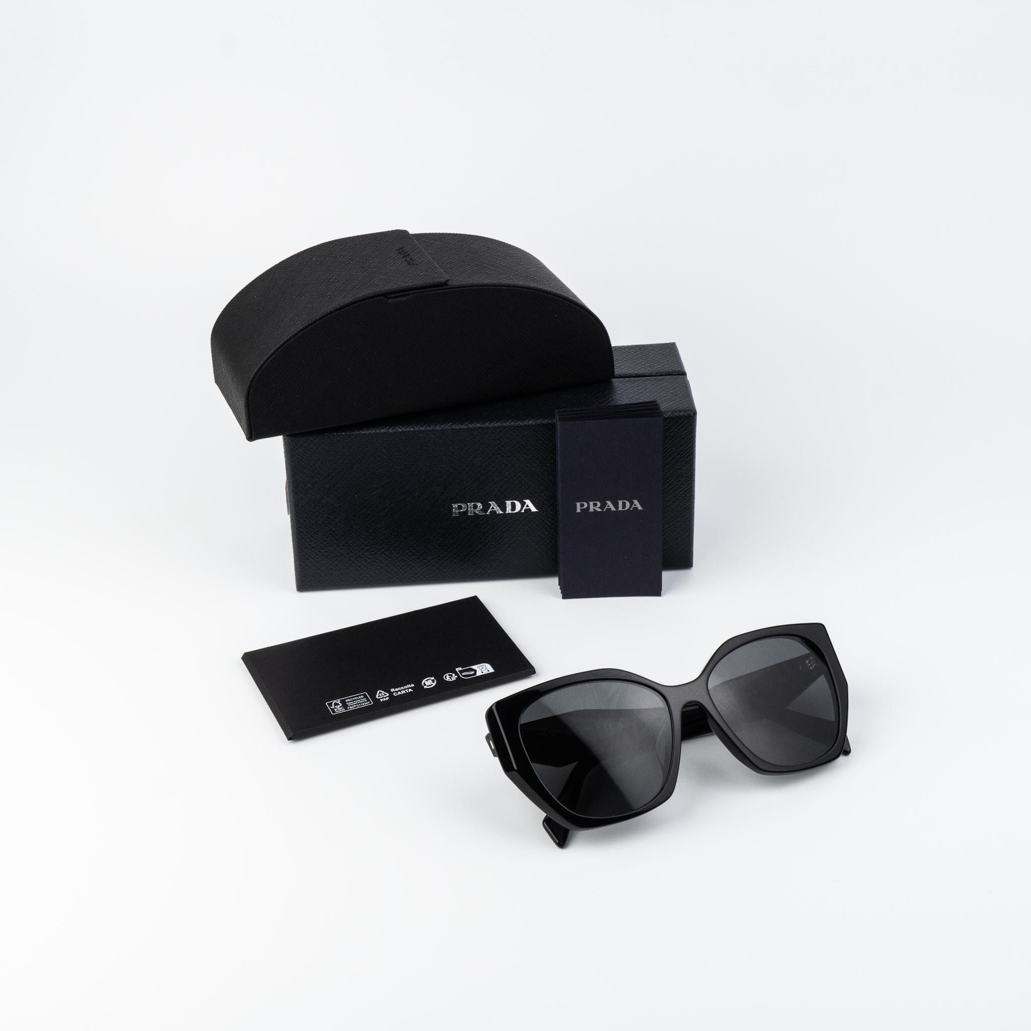 Prada Prada Women Sunglasses Cat Eye PR19ZSF 1AB5S0 NEW AUTHENTIC Size ONE SIZE - 9 Thumbnail