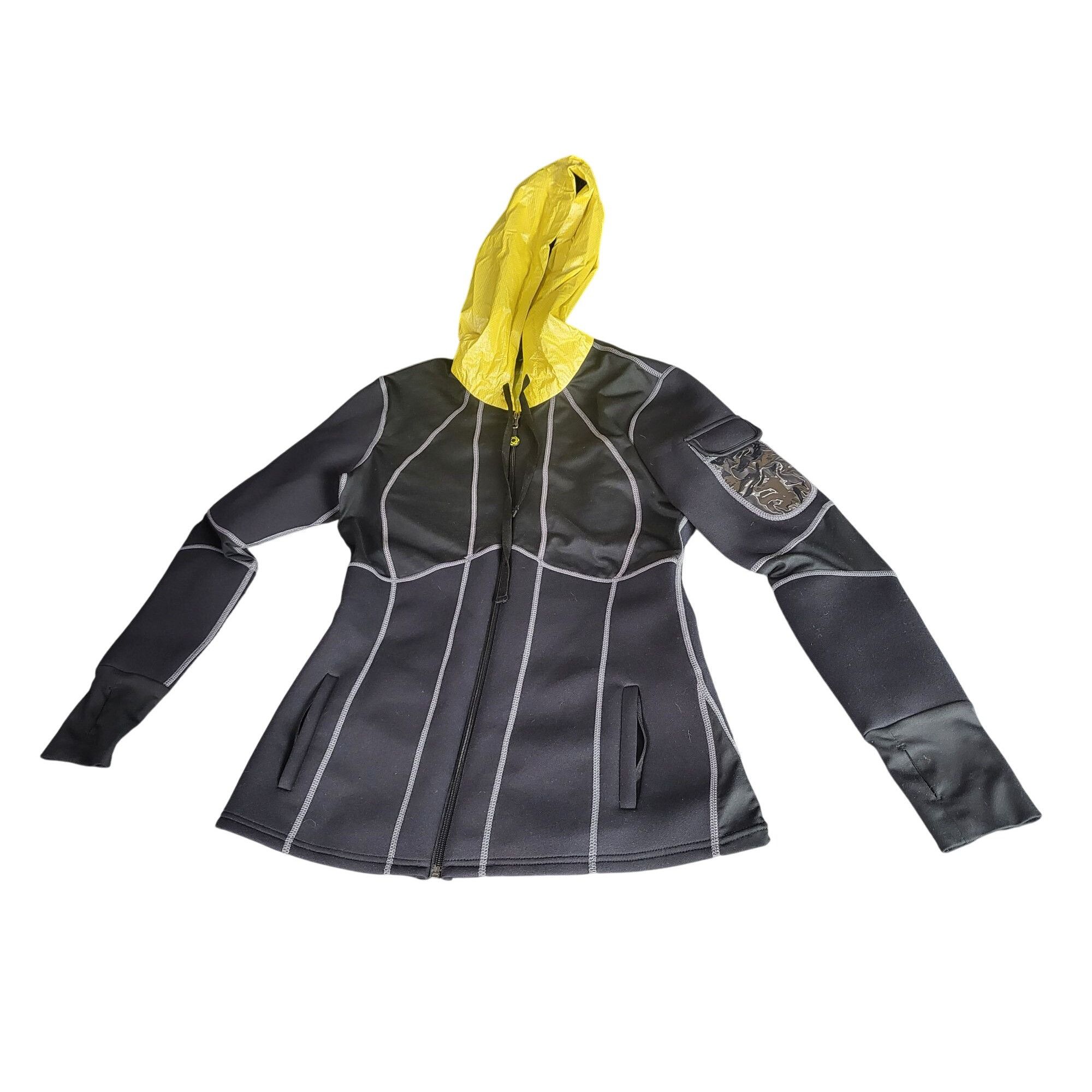 Other Zaggora Hooded Body Blazer Jacket Women Sz L Black Yellow Ac Size L / US 10 / IT 46 - 1 Thumbnail