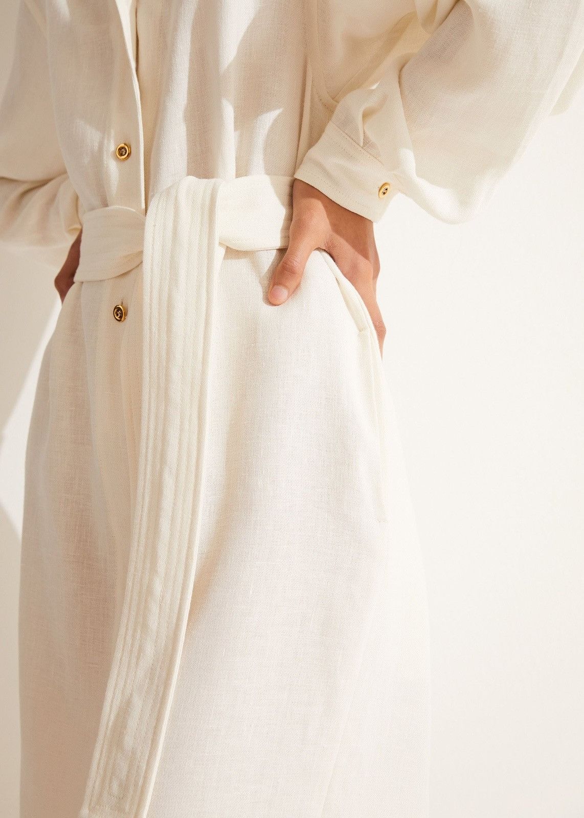 Loro Piana o1srvl11e0824 Birgit Summer Midi Dress in White Size XL / US 12-14 / IT 48-50 - 6 Thumbnail