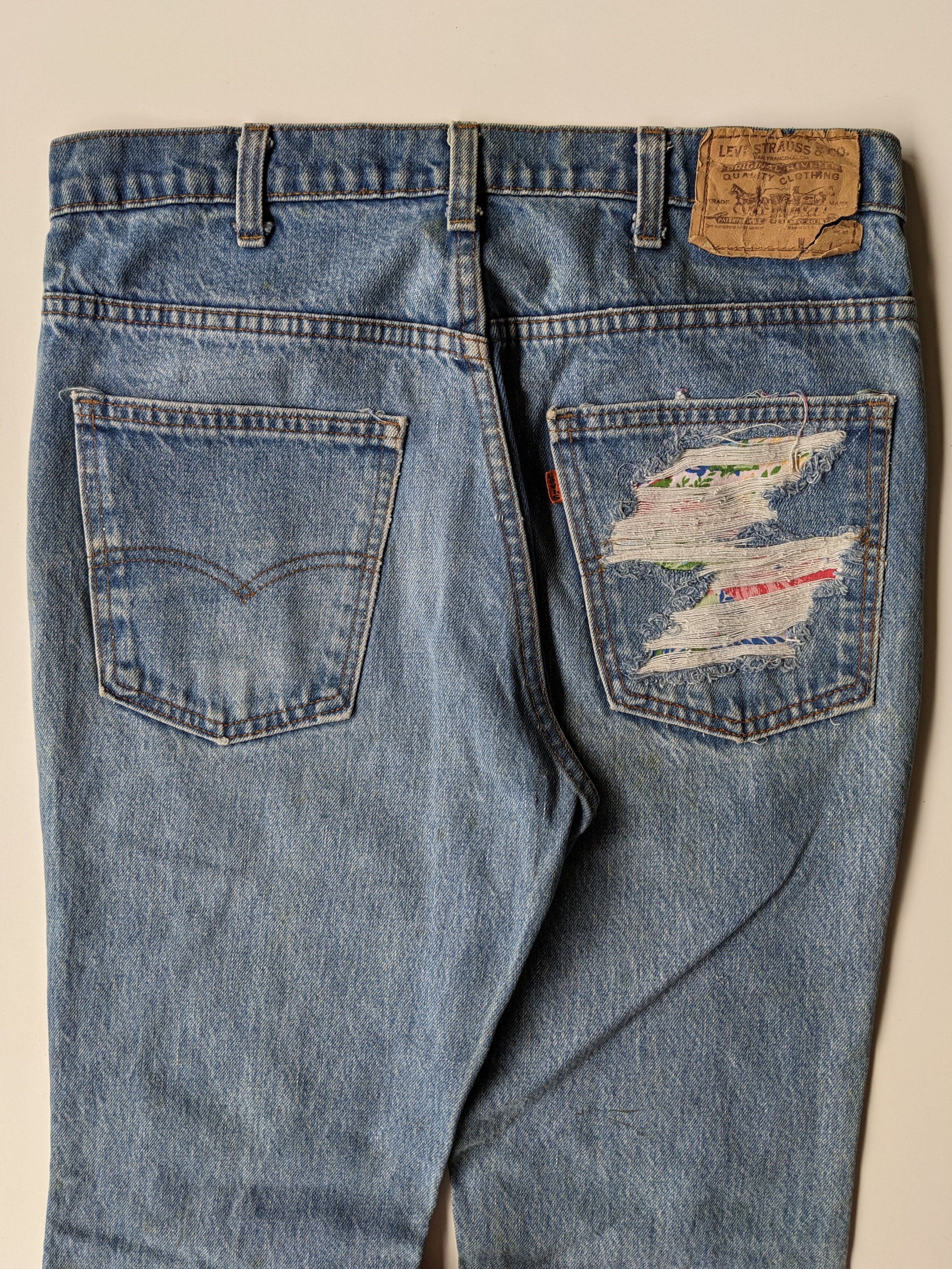 LVC × Levi's × Vintage Vintage 80s Levi's Orange tab flare patchwork Size US 32 / EU 48 - 6 Thumbnail