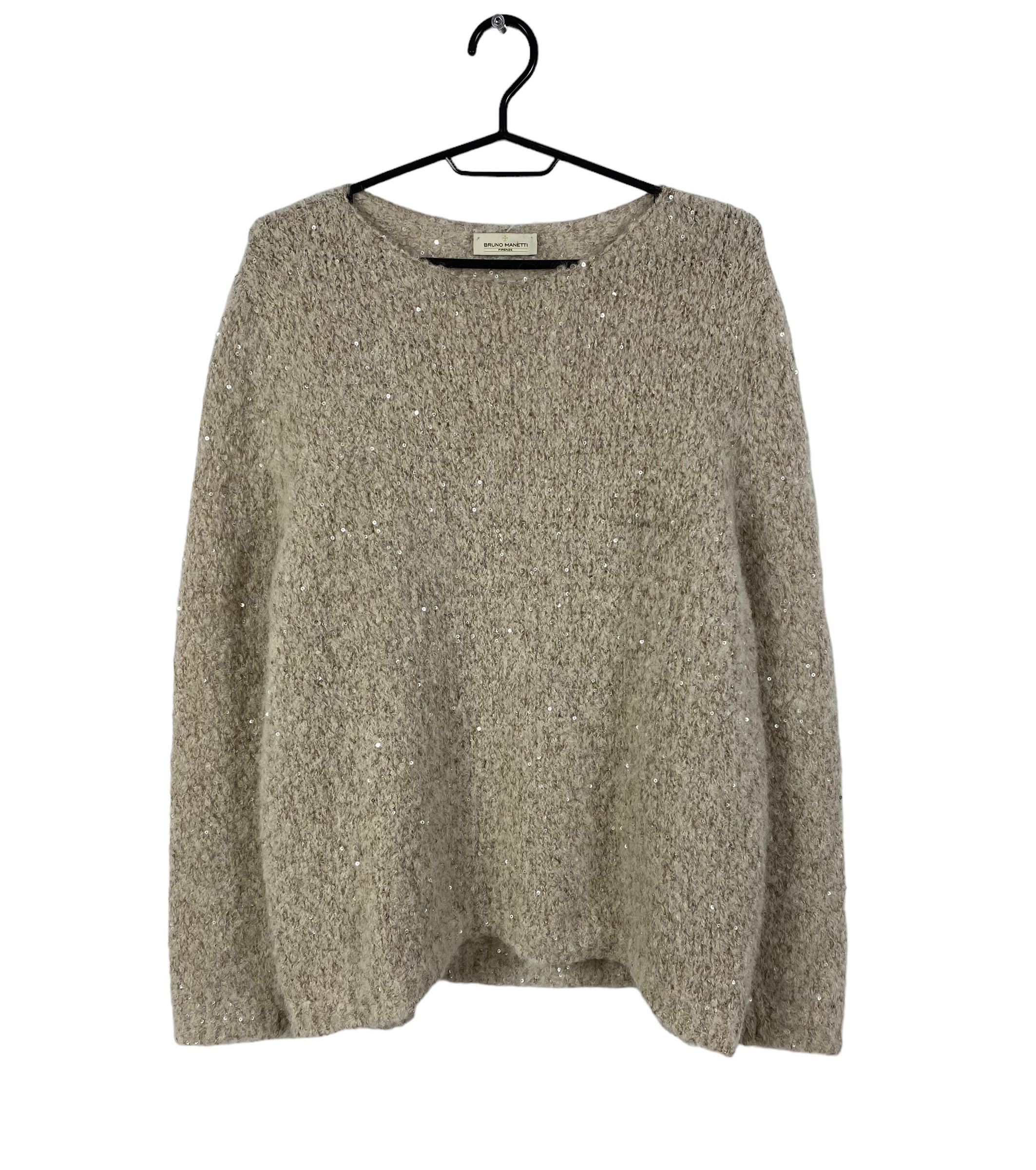 Bruno Manetti Firenze Sequin Alpaca-Mohair sweater size 44