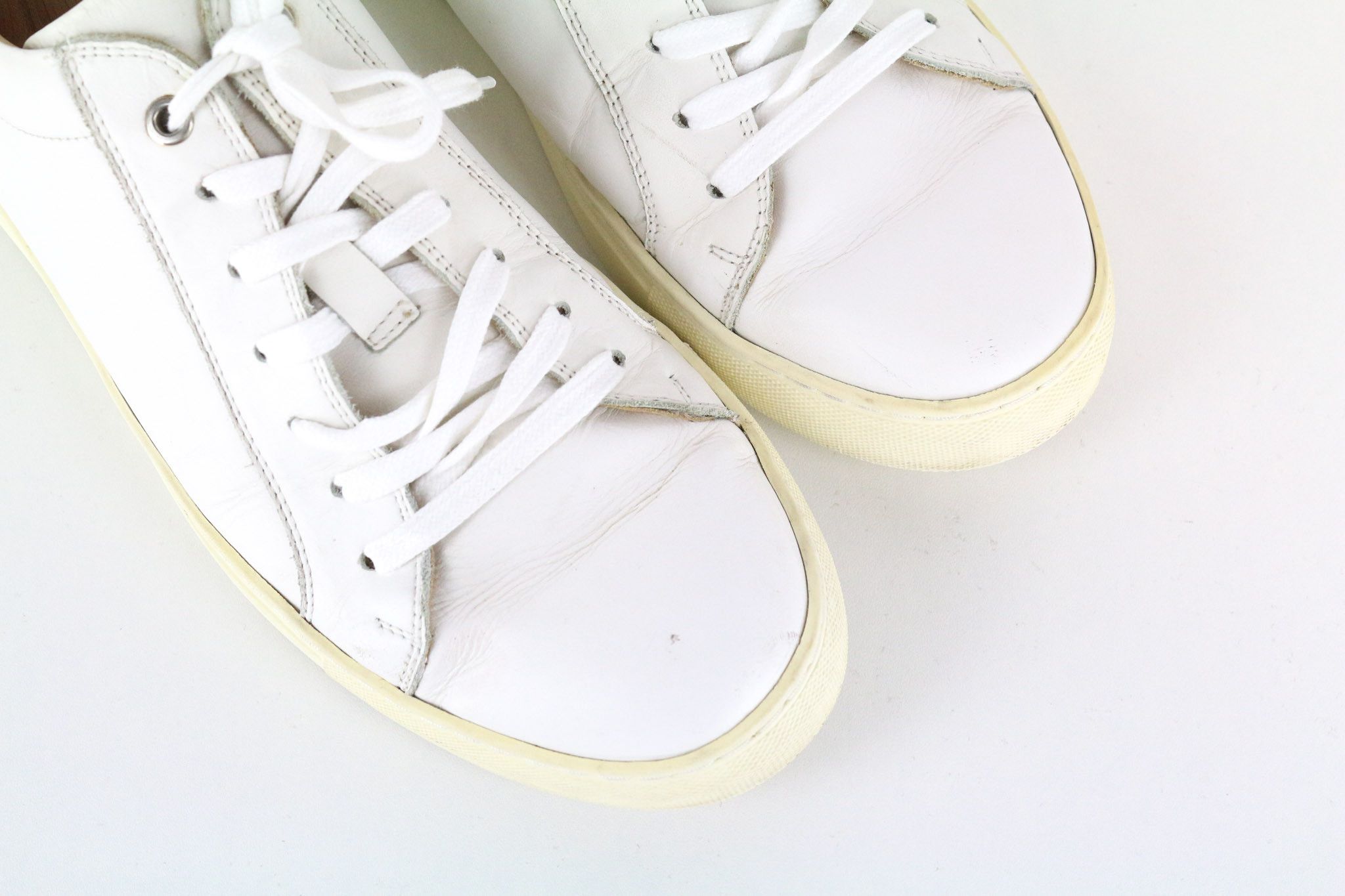 Suitsupply EU43 White Leather Laced Sneakers 73655 Size US 10 / EU 43 - 7 Thumbnail