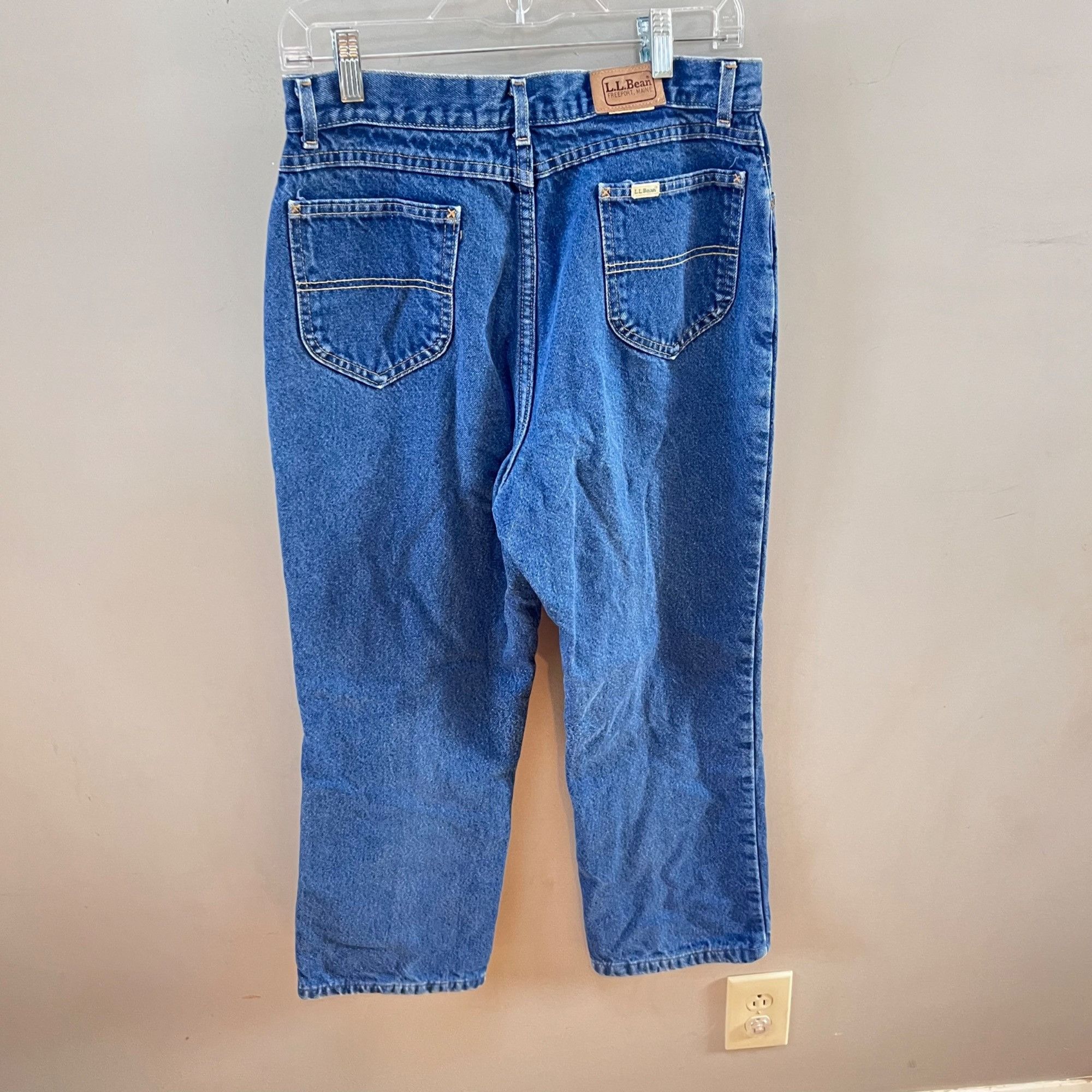 L.L. Bean L.L. Bean Vintage Women's Plaid Flannel Lined Straight Jeans Size 28" / US 6 / IT 42 - 5 Thumbnail