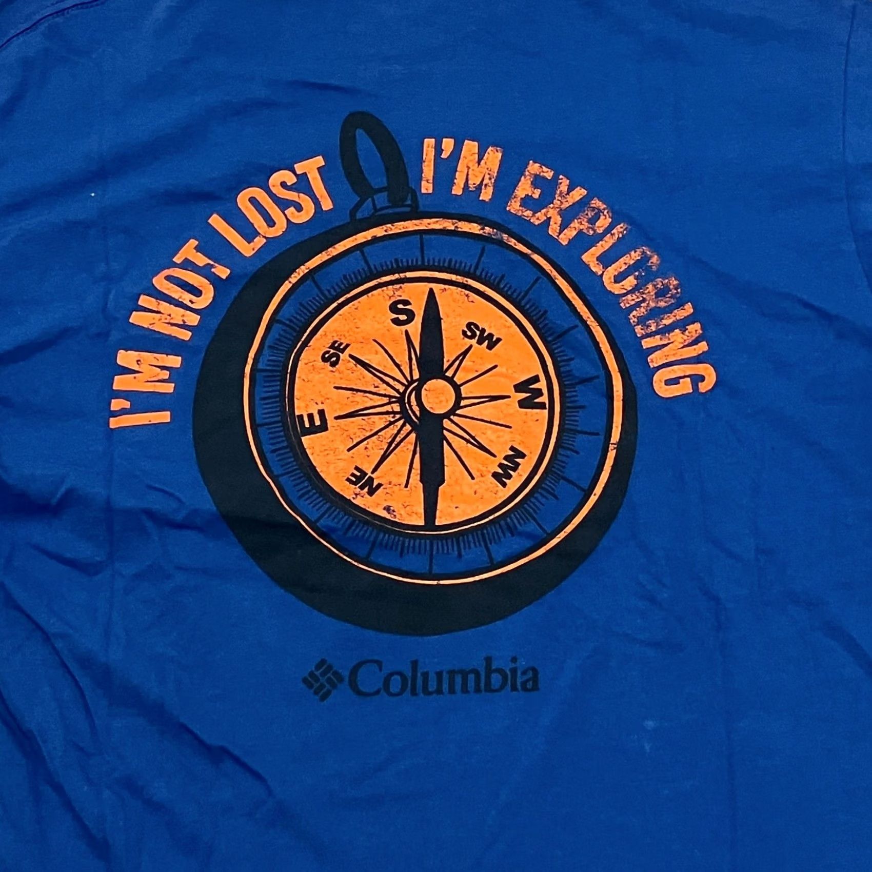 Vintage Columbia Shirt Mens Large Blue Compass Graphic Outdoor Hiking Tee T Size US L / EU 52-54 / 3 - 5 Thumbnail