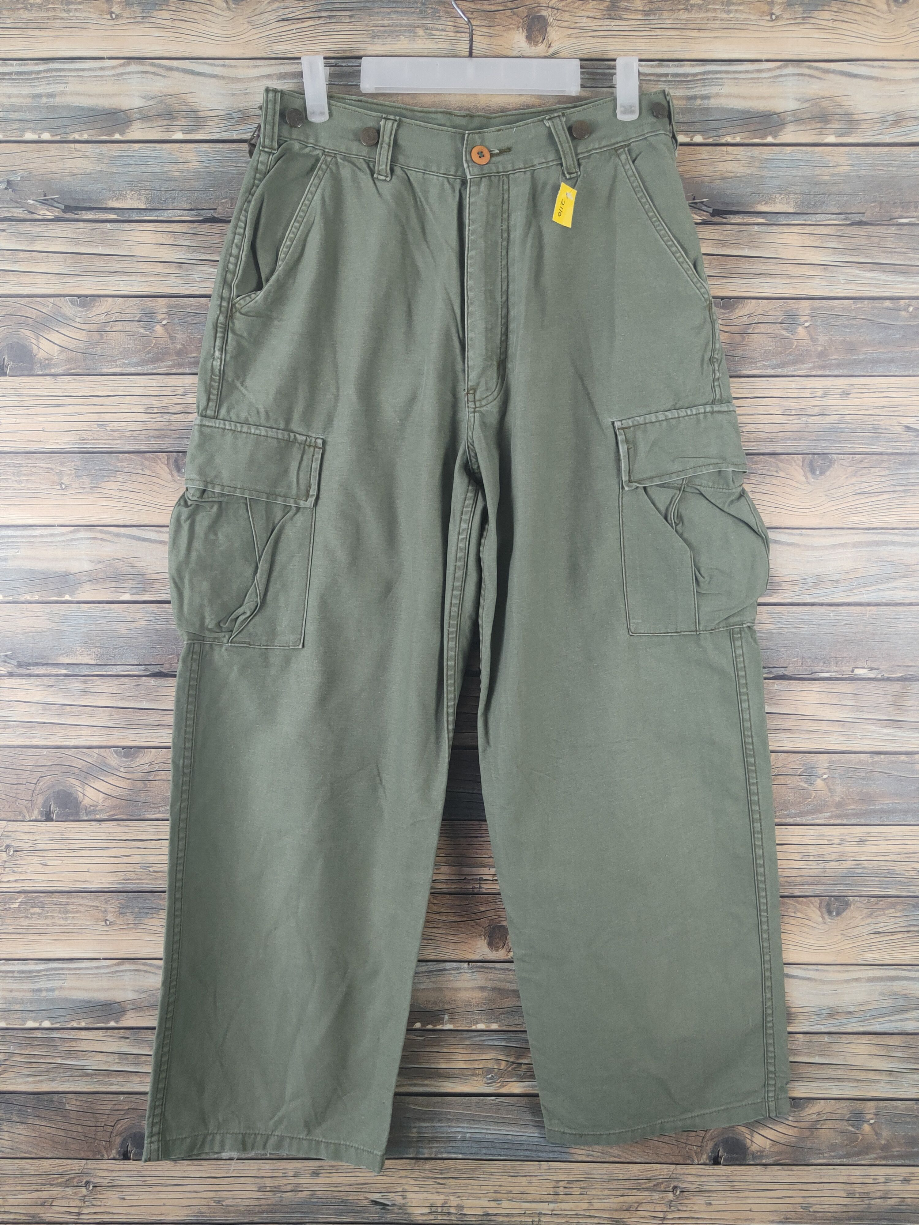 Japanese Brand DL Japanese Brand Green Multipocket Cargo Pants #2110 Size US 30 / EU 46 - 1 Thumbnail