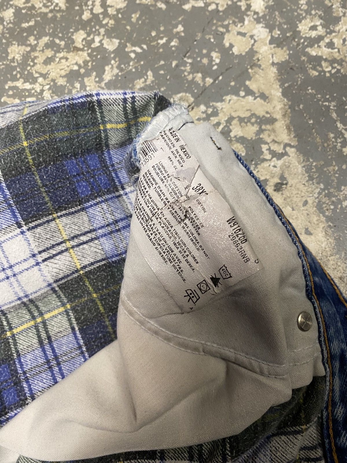 Carhartt × Dickies × Vintage Vintage Dickies Blanket Lined Denim Baggy Fit Pants Size US 38 / EU 54 - 6 Thumbnail