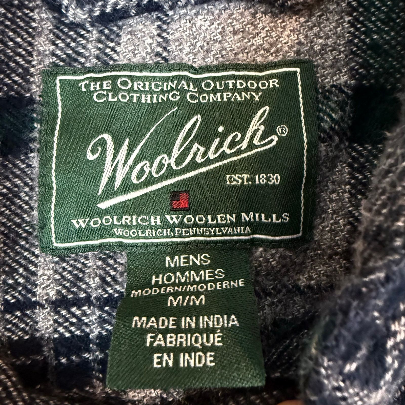 Woolrich Woolen Mills Woolrich Blue Green Shacket Button Down Plaid Shirt Men's M Size US M / EU 48-50 / 2 - 7 Thumbnail