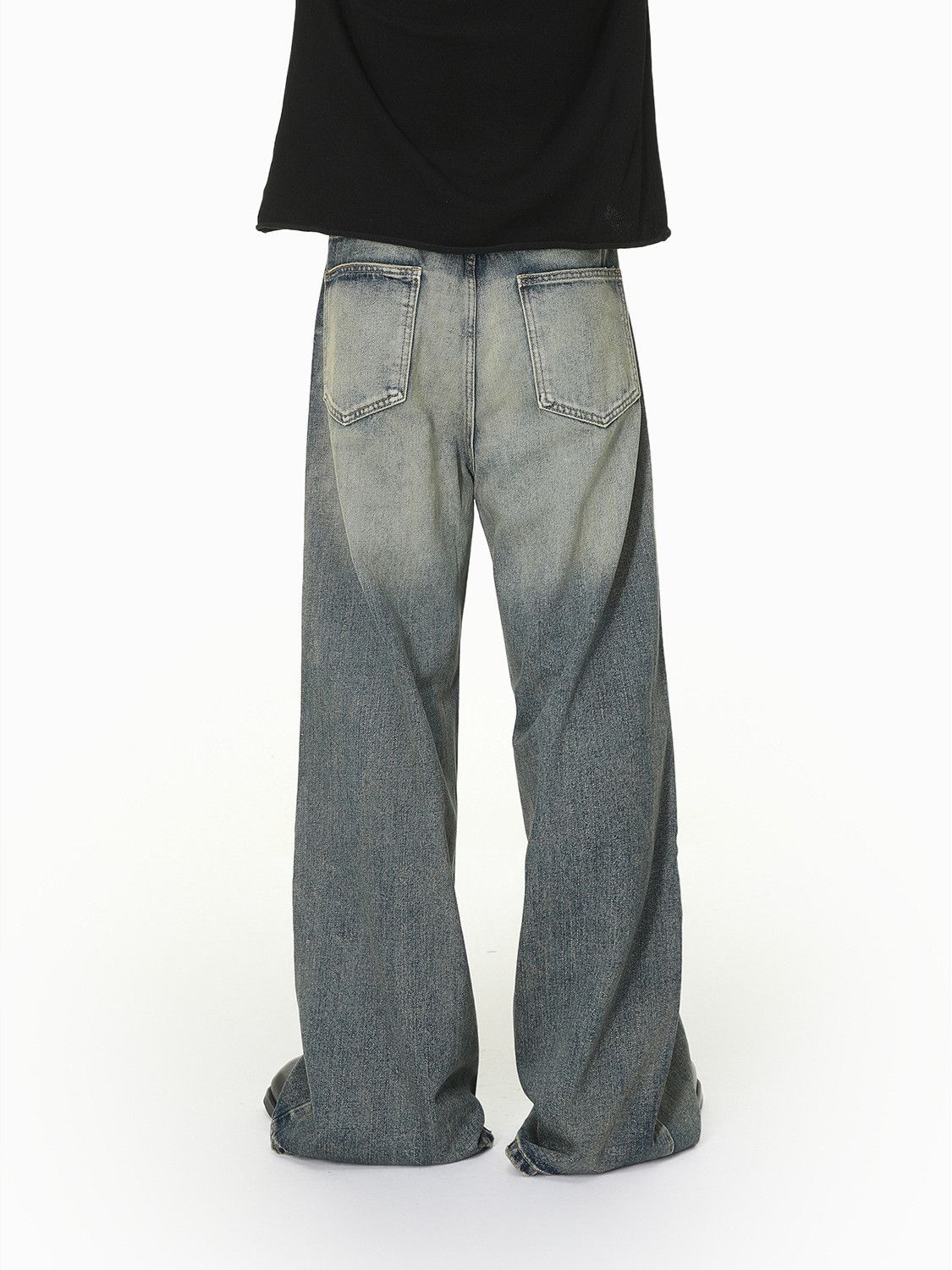 Vintage Men's Retro Streetwear Washed & Distressed Clean Fit Jeans Size US 32 / EU 48 - 5 Thumbnail