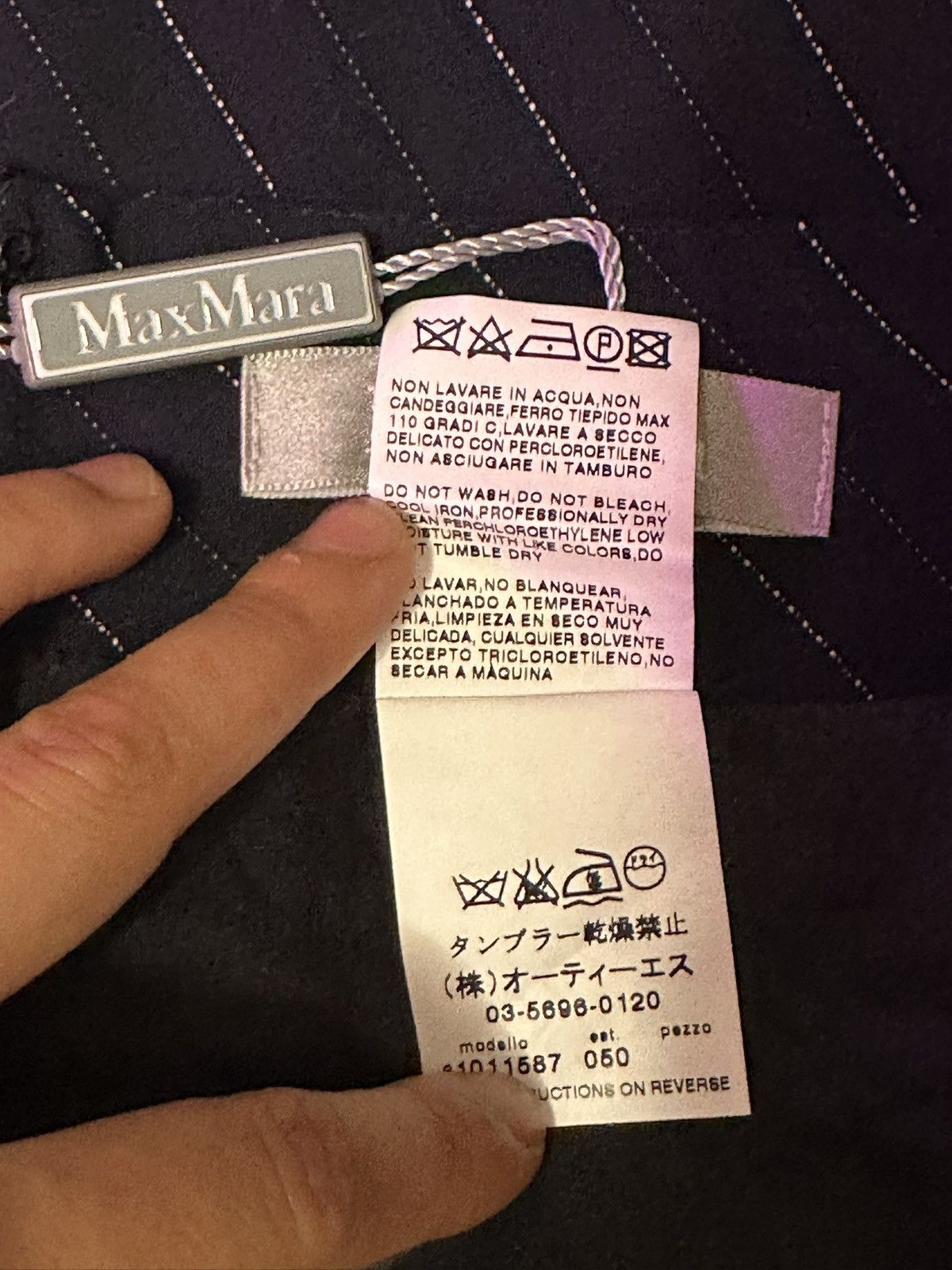 Max Mara Max Mara tailleur pinstripe skirt midnight blue tg.42 IT Size 28" / US 6 / IT 42 - 7 Thumbnail