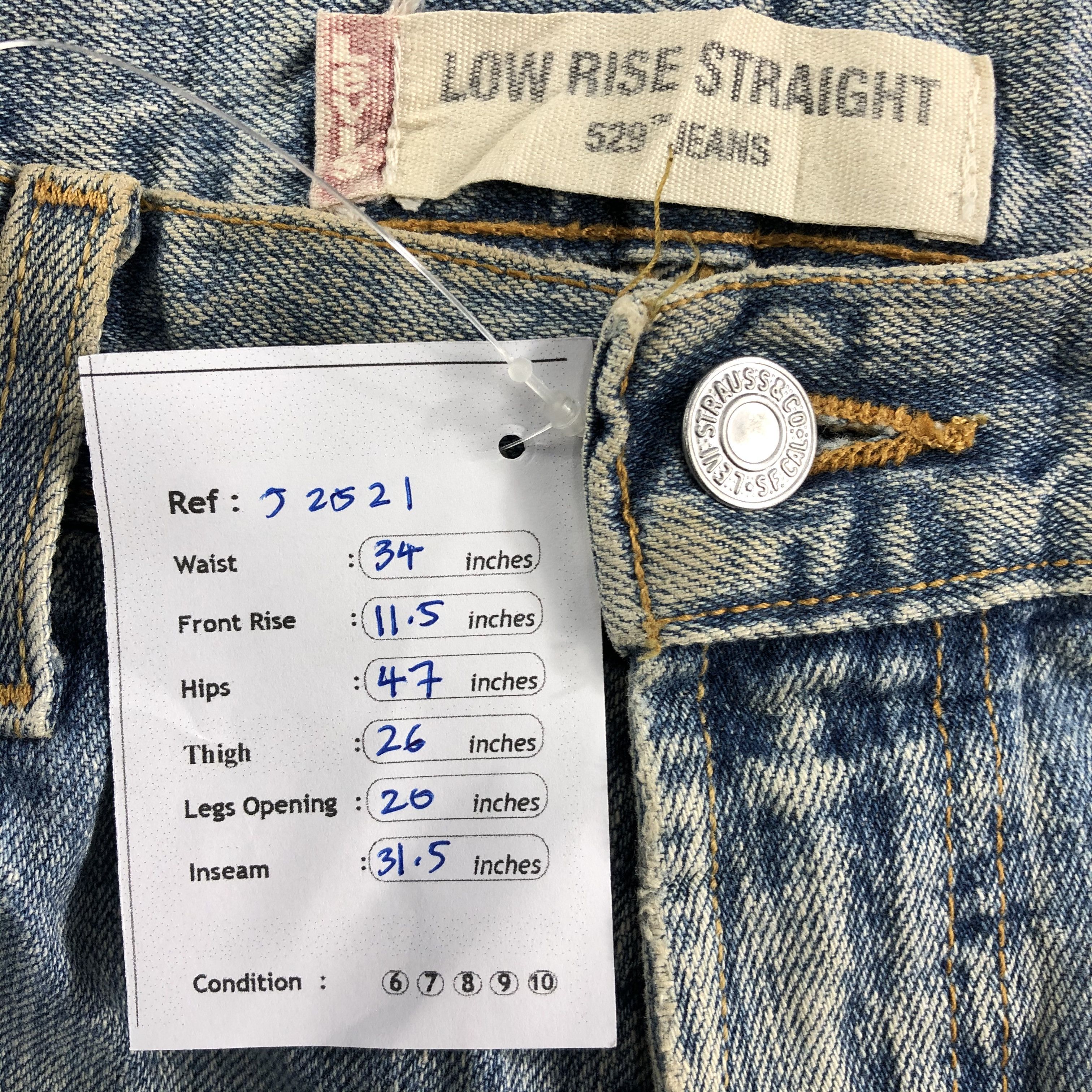 Levi's Vintage Blue Wash Levis 529 Jeans-J2521 Size US 34 / EU 50 - 12 Thumbnail