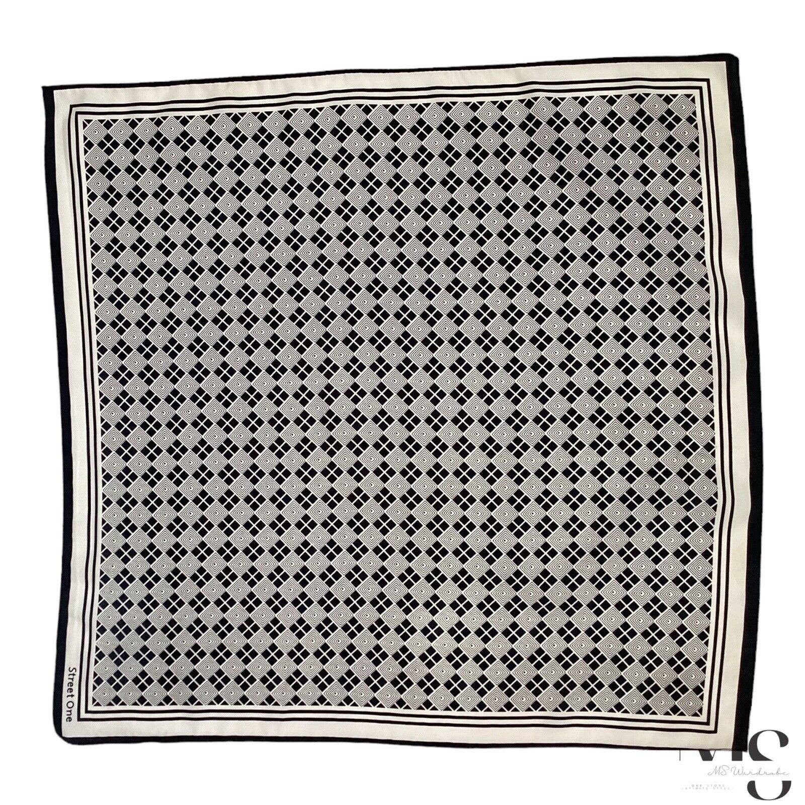 Other STREET ONE Gray & Black Geometric Polyester Scarf SQR 17’’ Size ONE SIZE - 1 Thumbnail