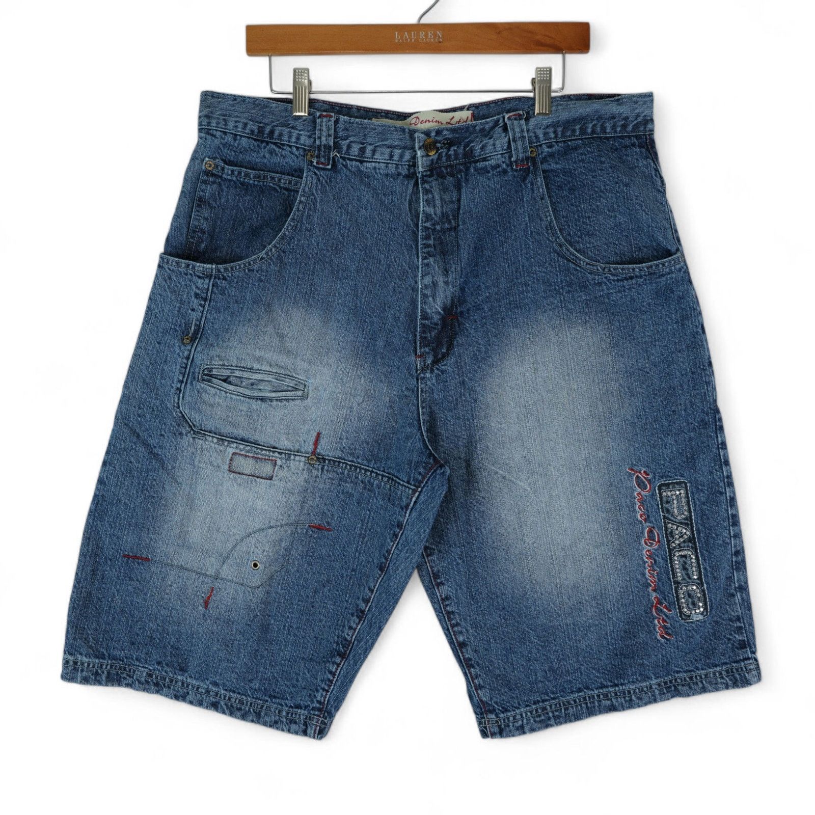 Other Vtg Paco Denim LTD Shorts Mens 38x13 Y2K Baggy Streetwear Size US 38 / EU 54 - 2 Thumbnail
