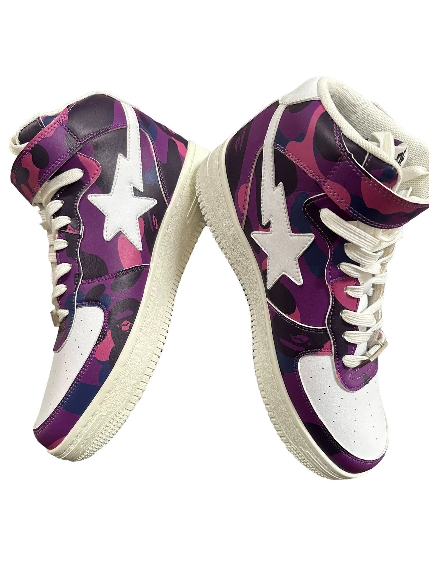Bape Bape Sta Purple Camo Hi-Top Sneakers US 9 Size US 9 / EU 42 - 1 Thumbnail