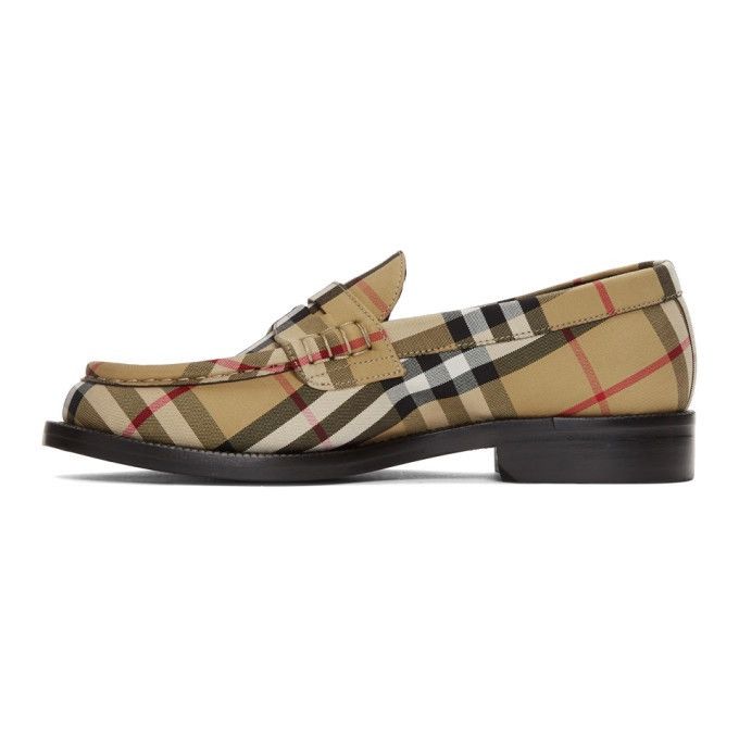 Burberry Burberry Beige Check Bedmont Loafers Size 10us Size US 10 / EU 43 - 3 Thumbnail
