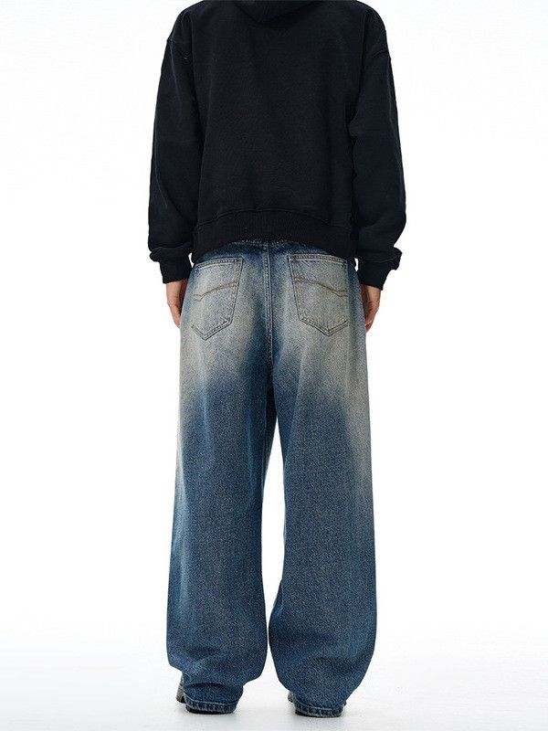 Japanese Brand American retro street cleanfit straight leg gradient jeans Size US 32 / EU 48 - 5 Thumbnail
