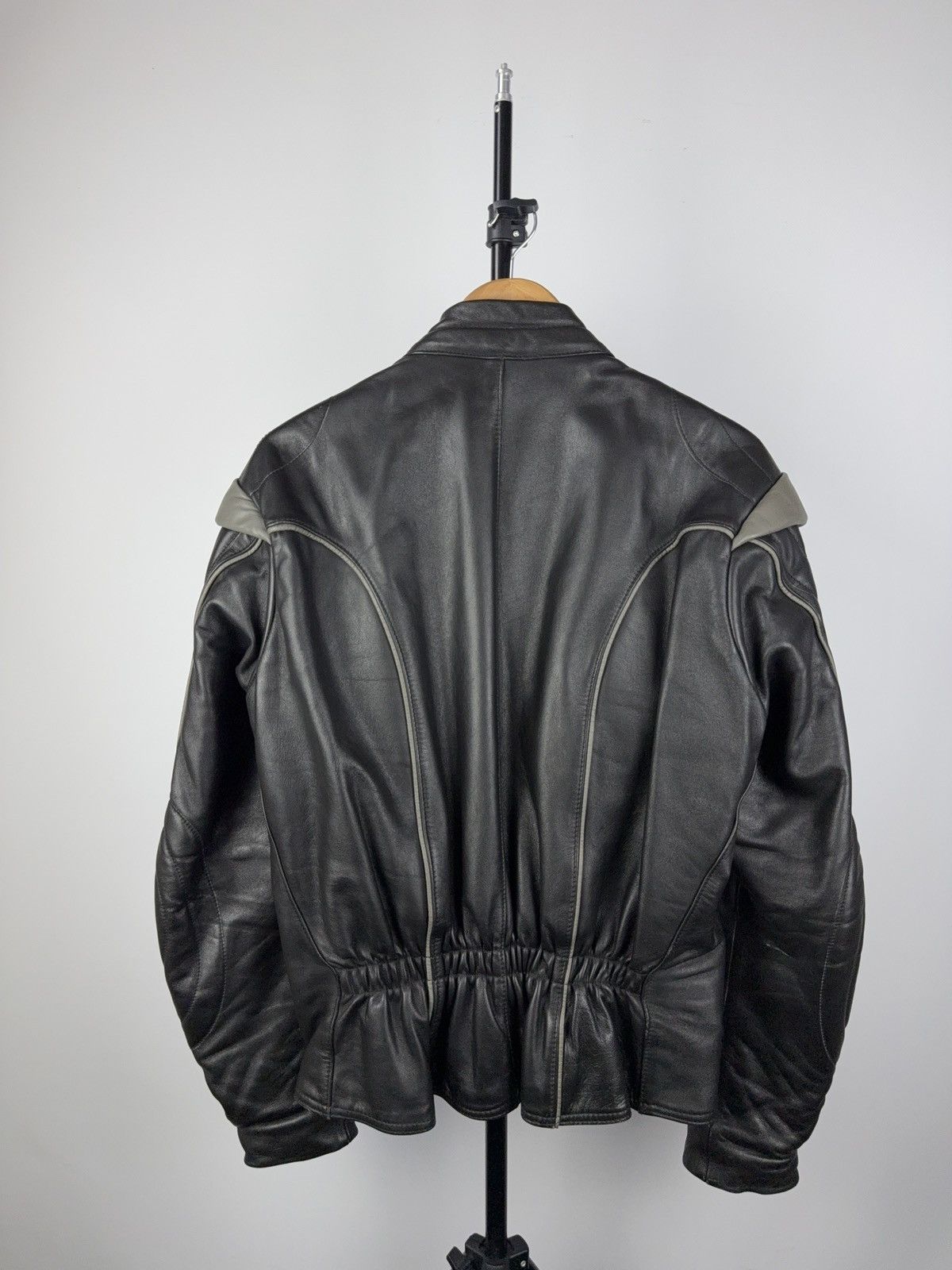 Other Vintage Schwabenleder German Biker Jacket Quilted Leather Size US L / EU 52-54 / 3 - 9 Thumbnail
