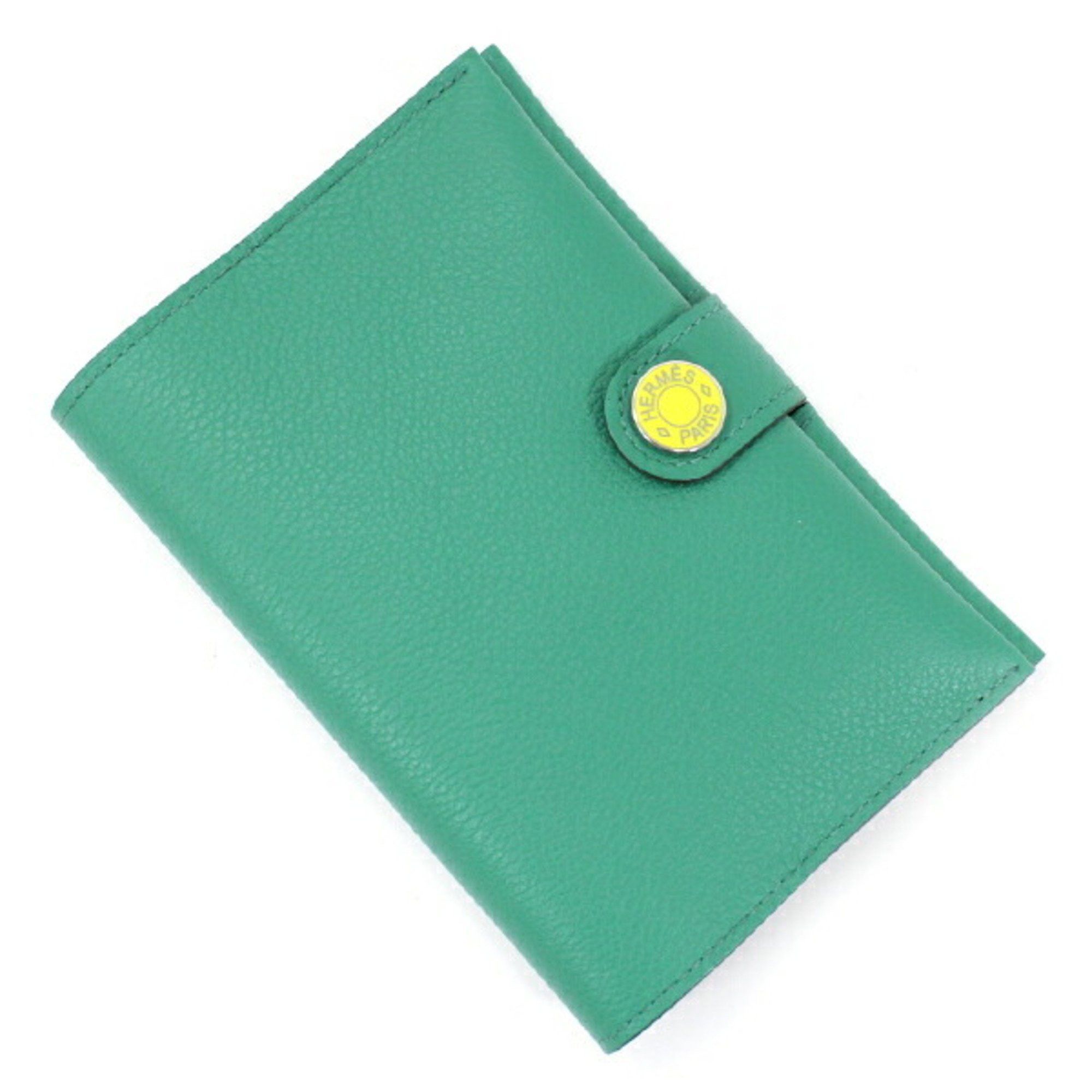 image of Hermes Rms Passport Case Vert Vertigo Green Evercolor X Lacquer Men's Women's Leather B Mark Hermes