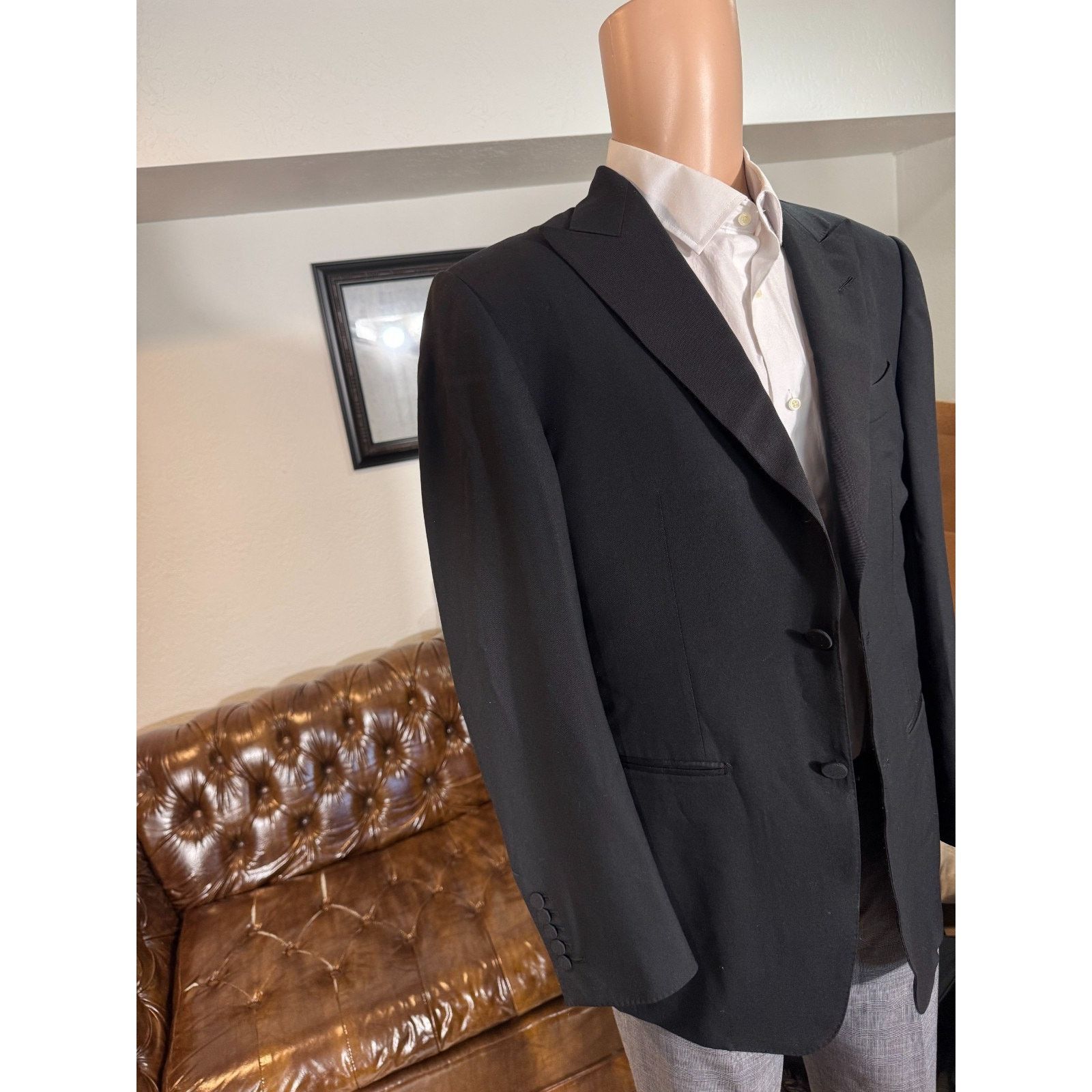 Tom Ford Tom Ford Grossgrain Peak Lapel Dinner Jacket (50R EU) 40R Size 40R - 5 Thumbnail